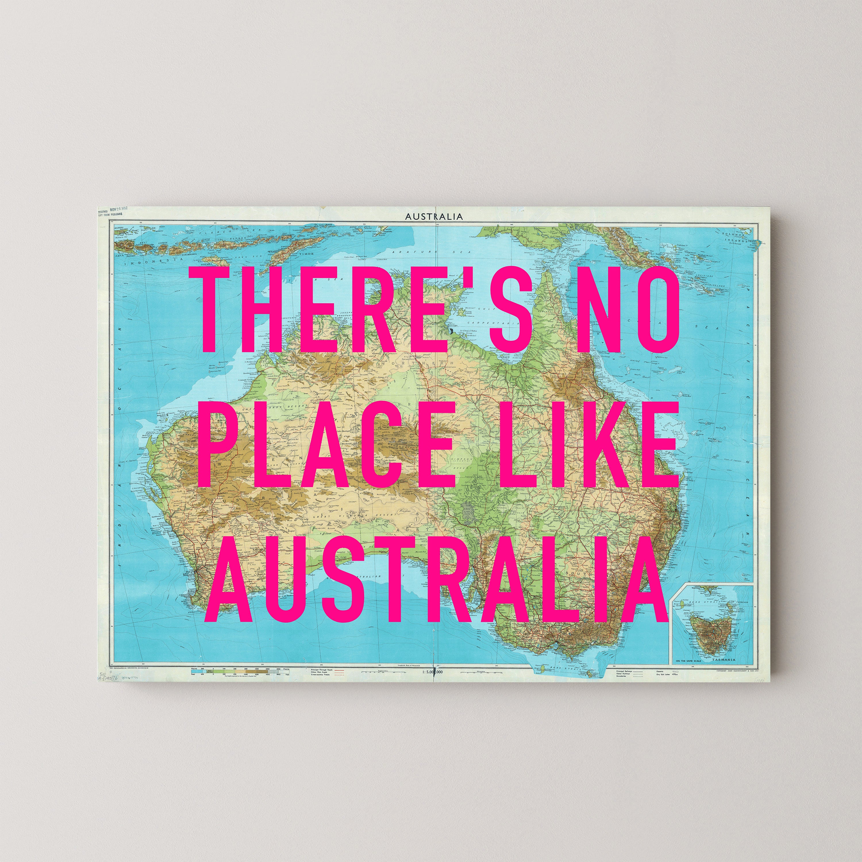 Australia Pop Art Map Print (landscape)