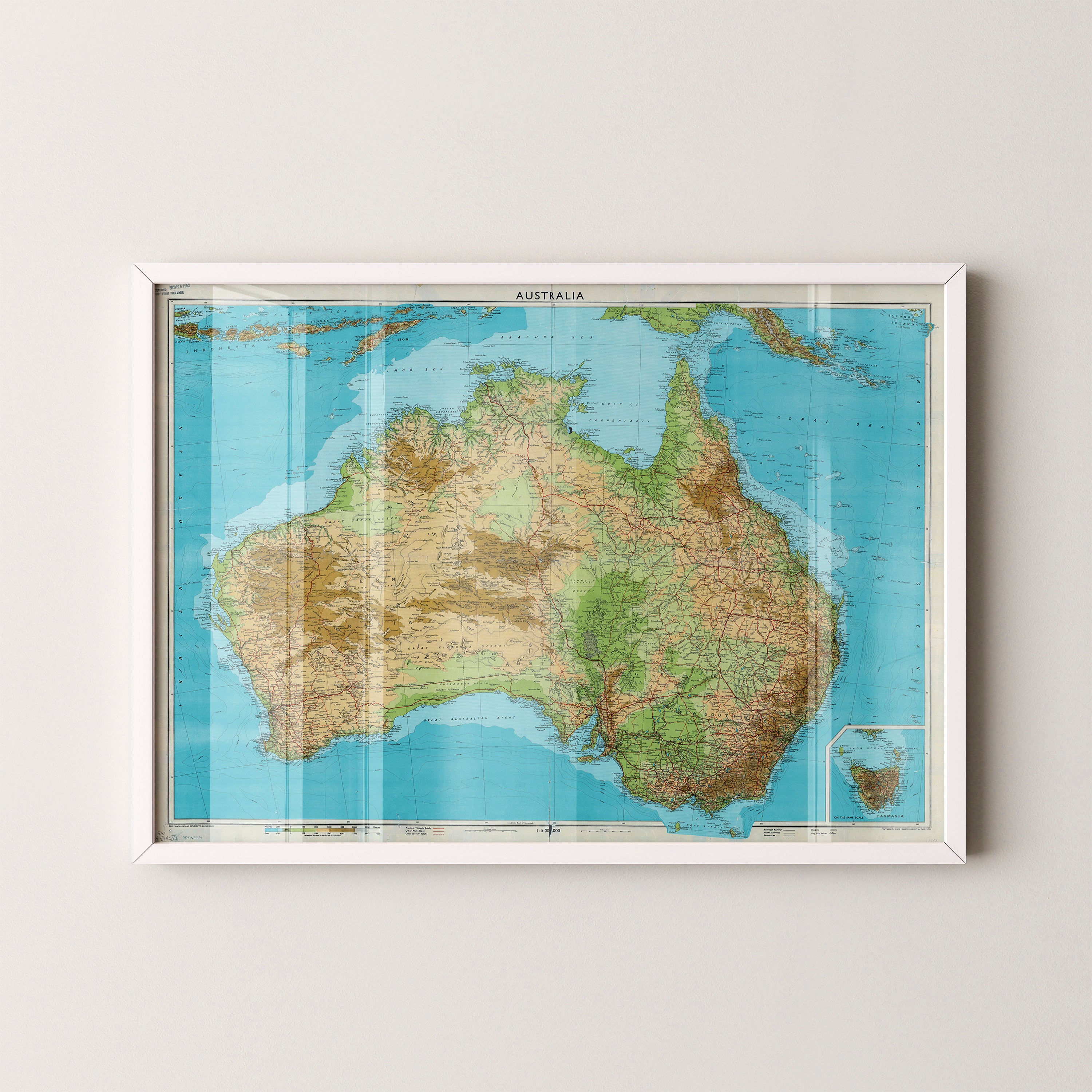 Australia Pop Art Map Print (landscape)