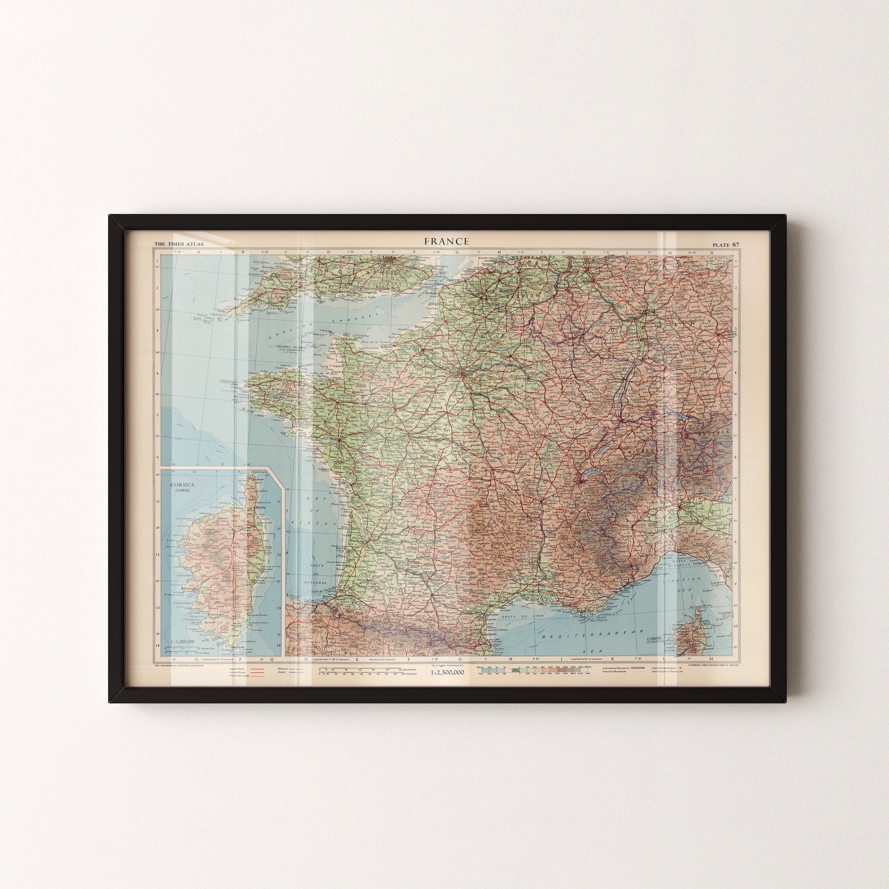France Pop Art Map Print (landscape)