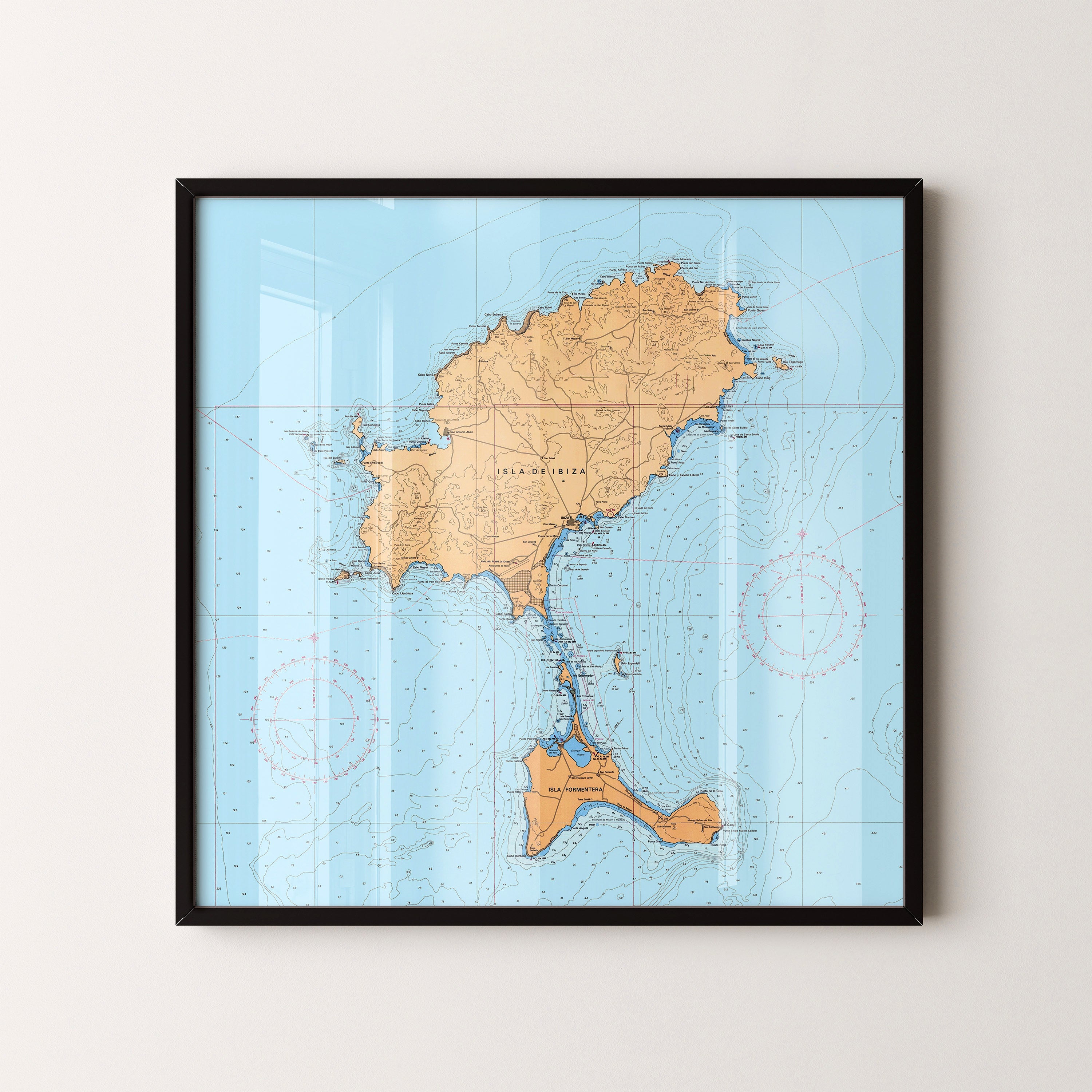 Ibiza Pop Art Map Print (square)