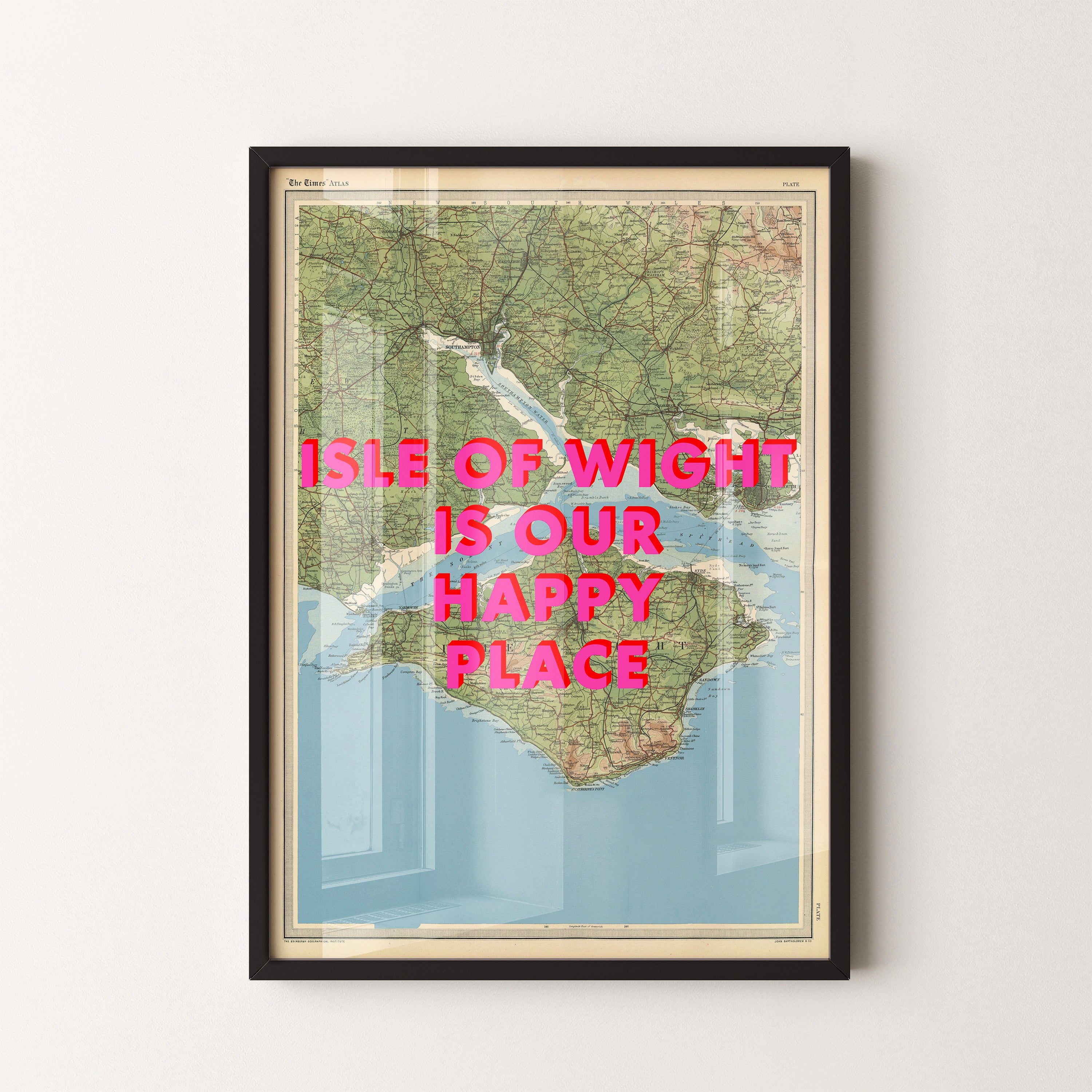 Isle Of Wight Pop Art Map Print (portrait)