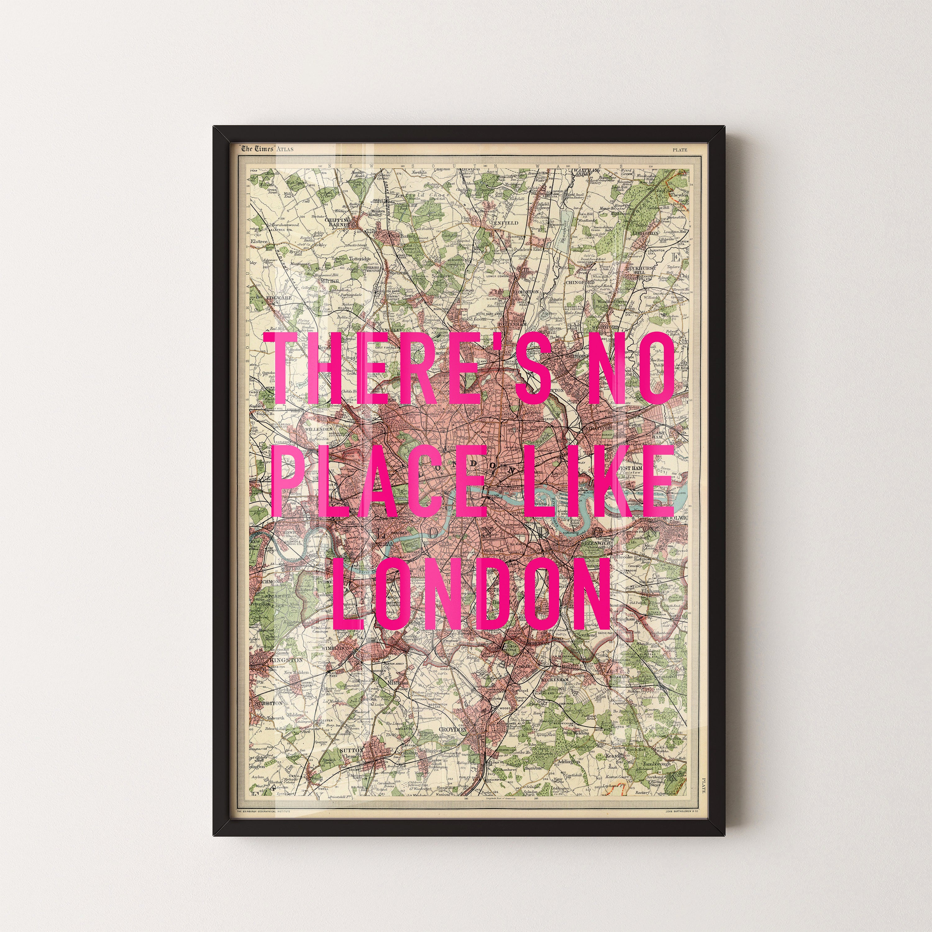 London Pop Art Map Print (portrait)