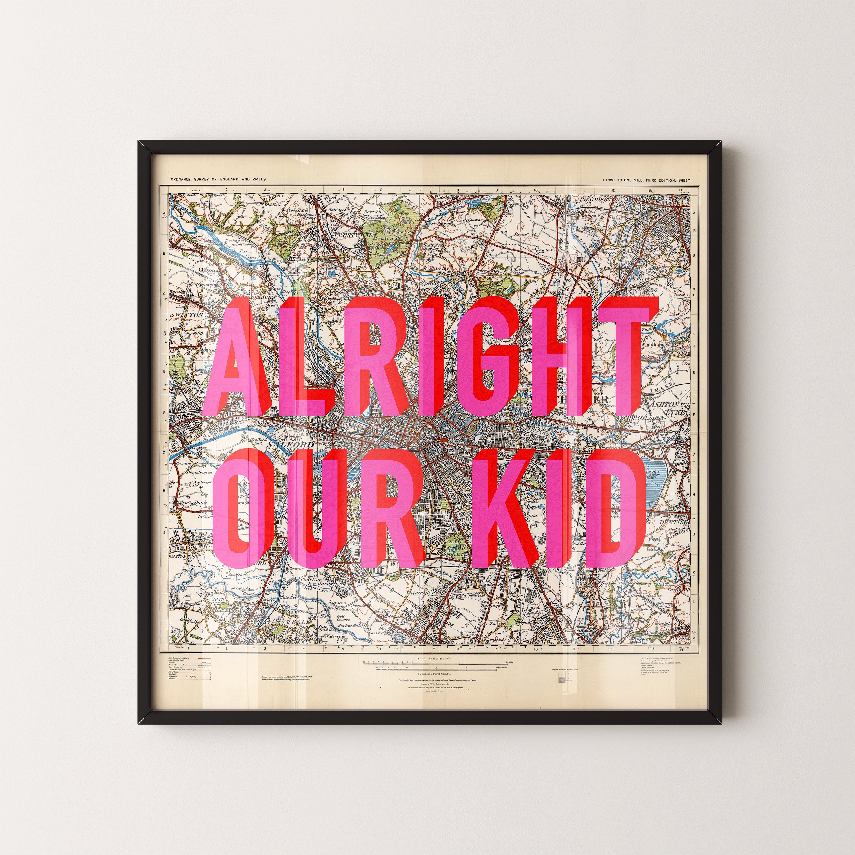 Manchester Pop Art Map Print (square)