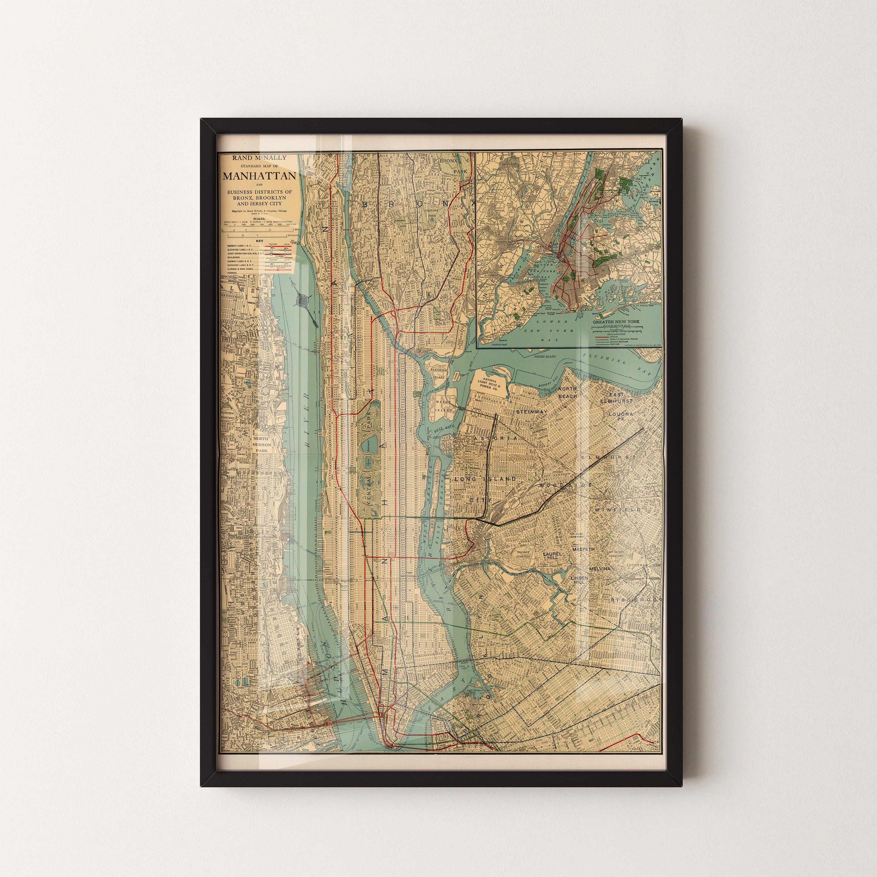 Manhattan New York Pop Art Map Print (portrait)