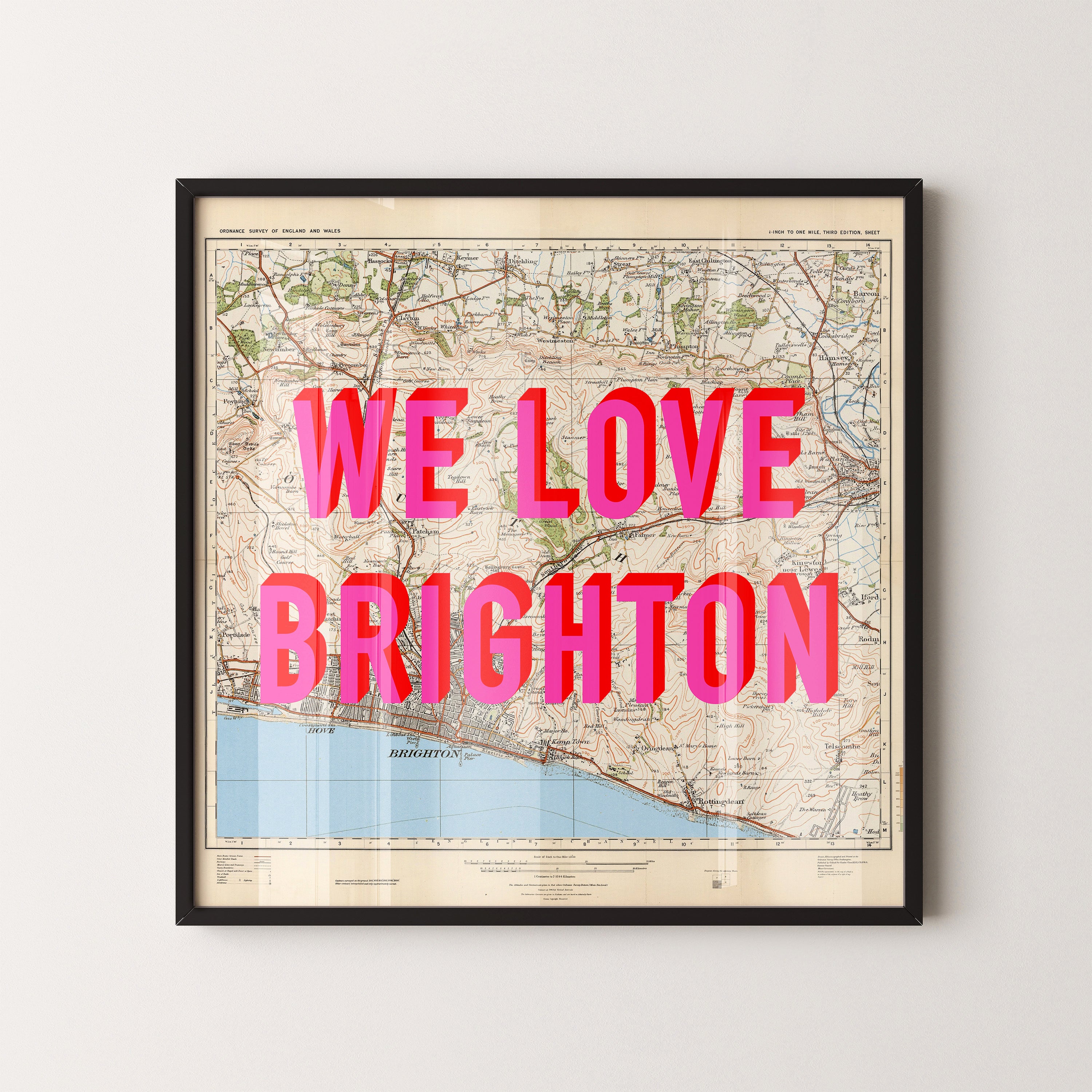 Brighton Pop Art Map Print (square)