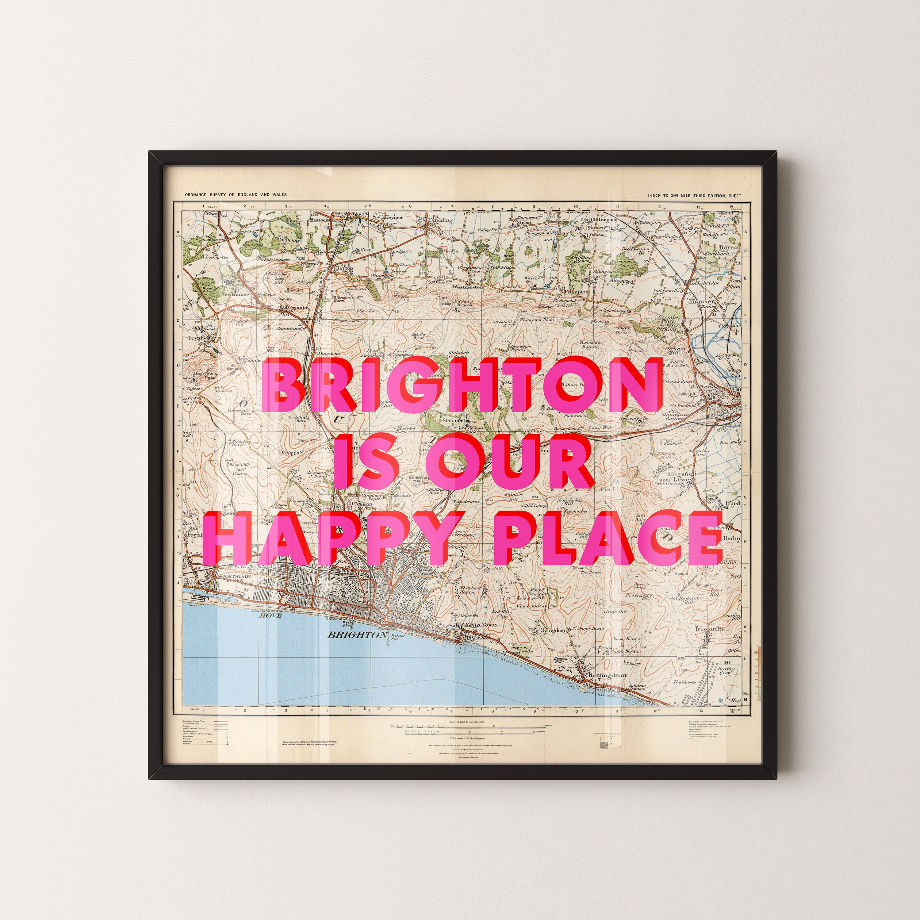 Brighton Pop Art Map Print (square)