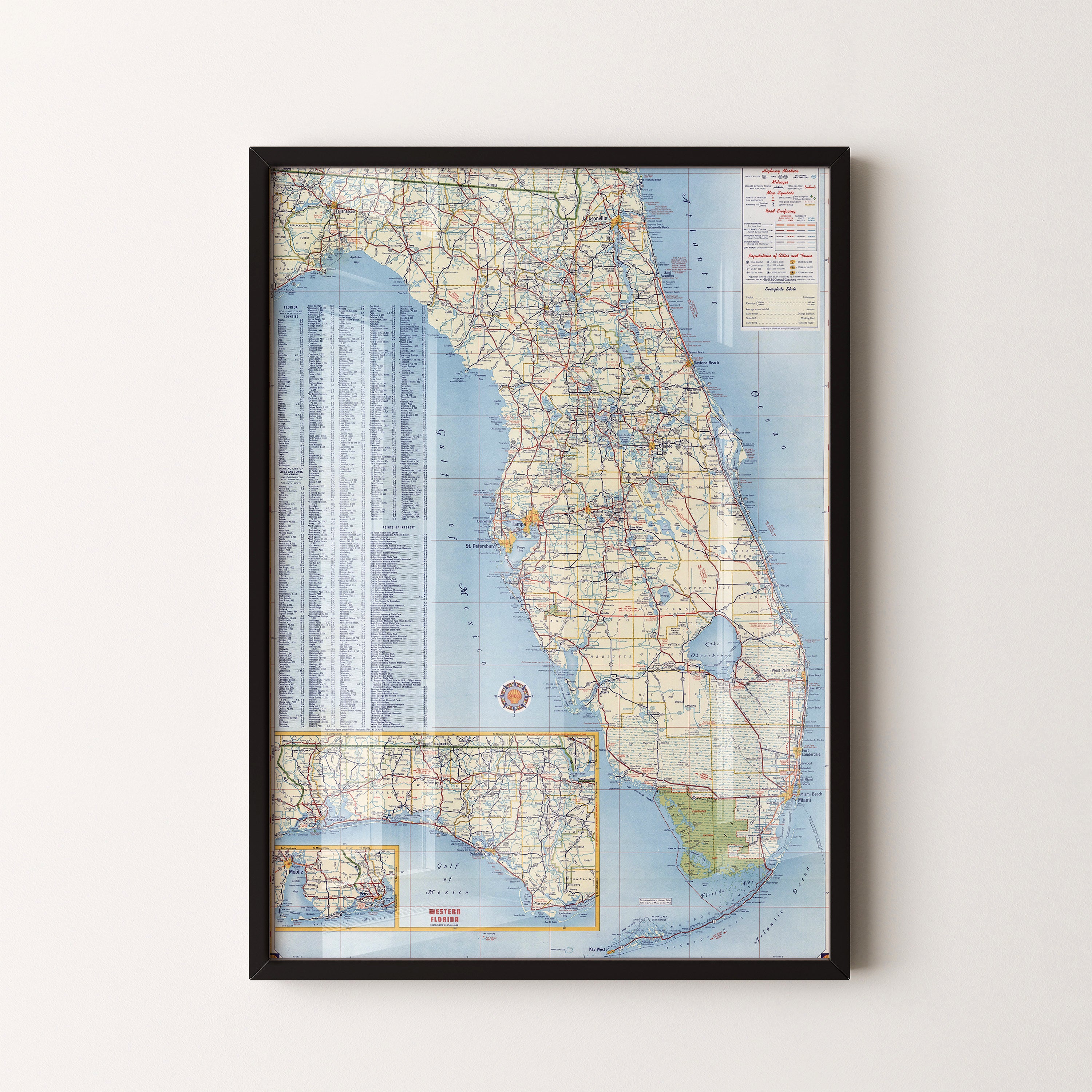 Florida Pop Art Map Print (portrait)