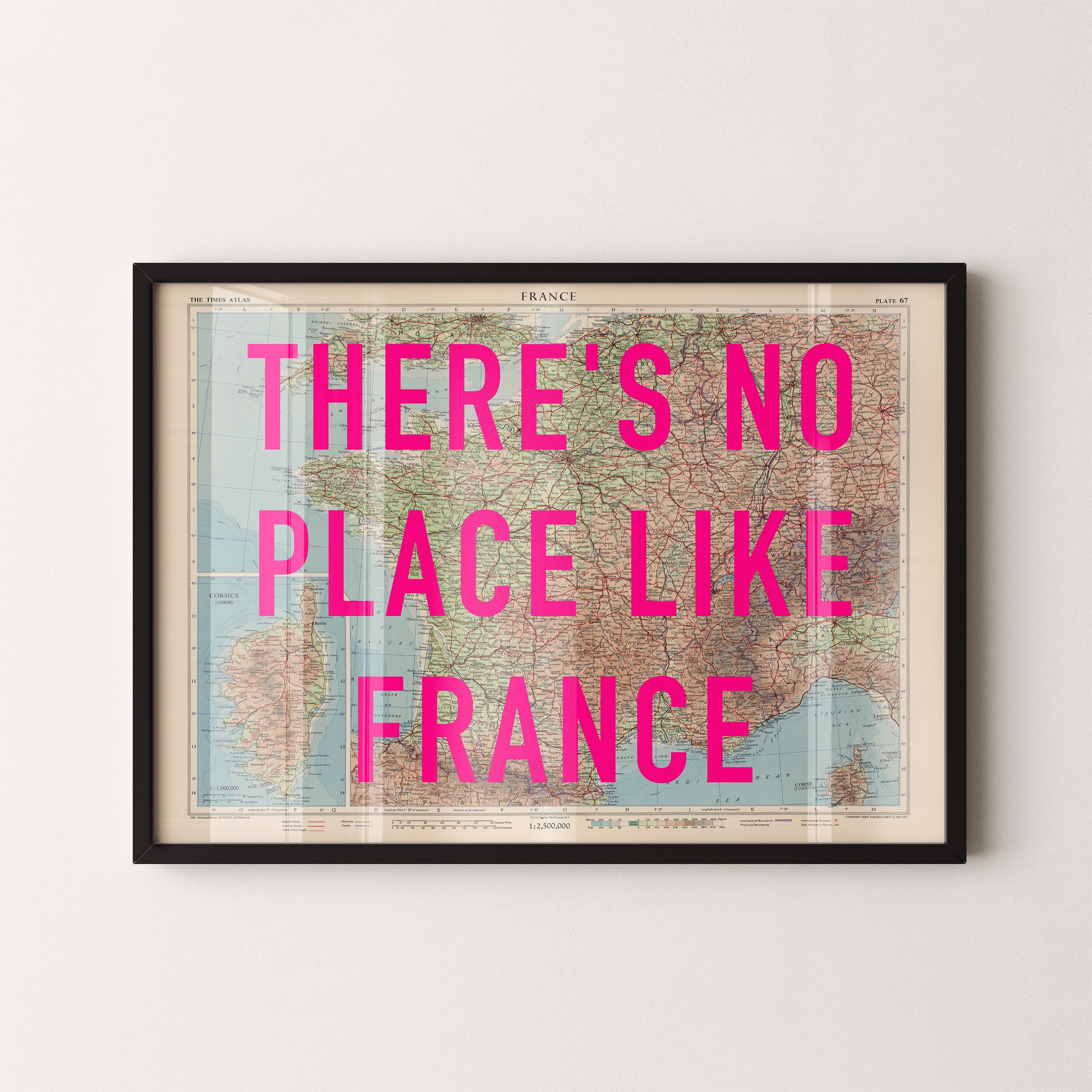 France Pop Art Map Print (landscape)