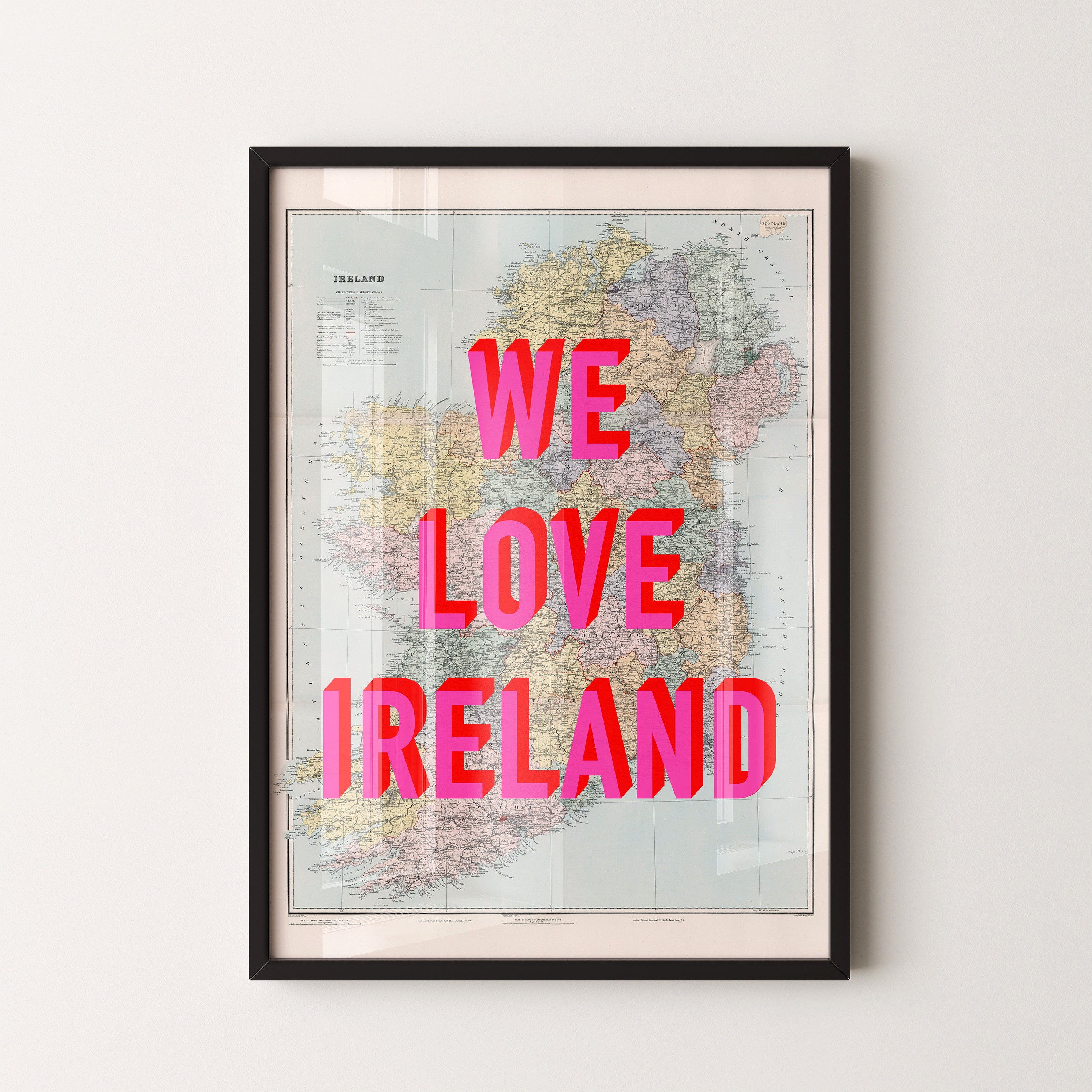 Ireland Pop Art Map Print (portrait)