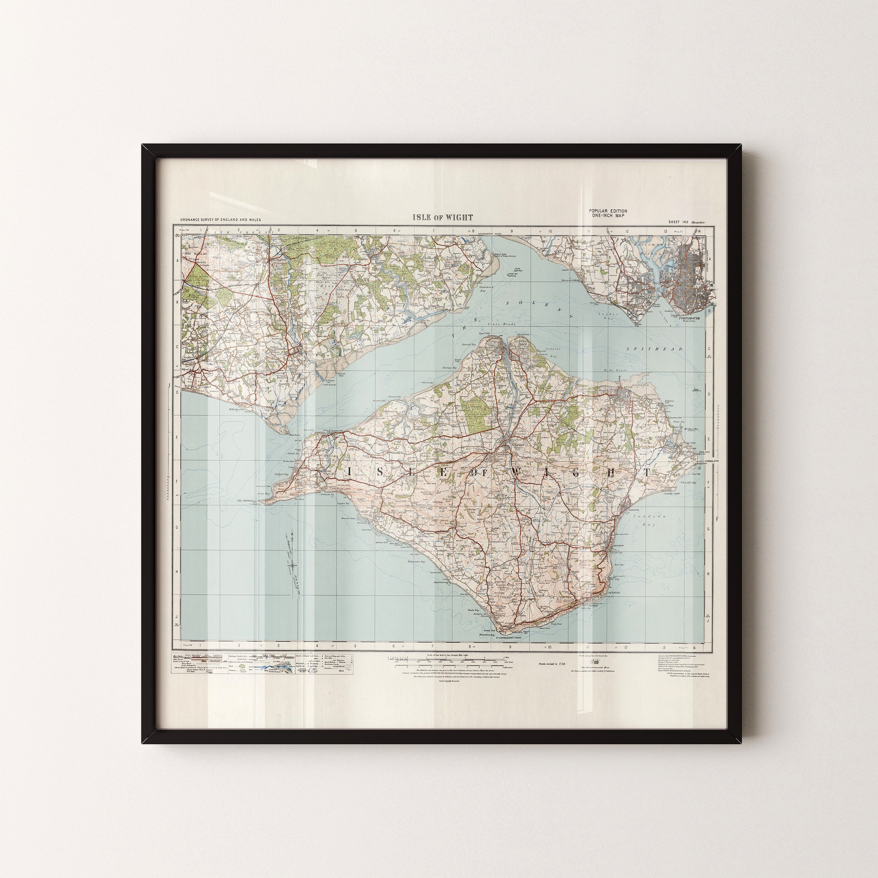 Isle Of Wight Pop Art Map Print (square)