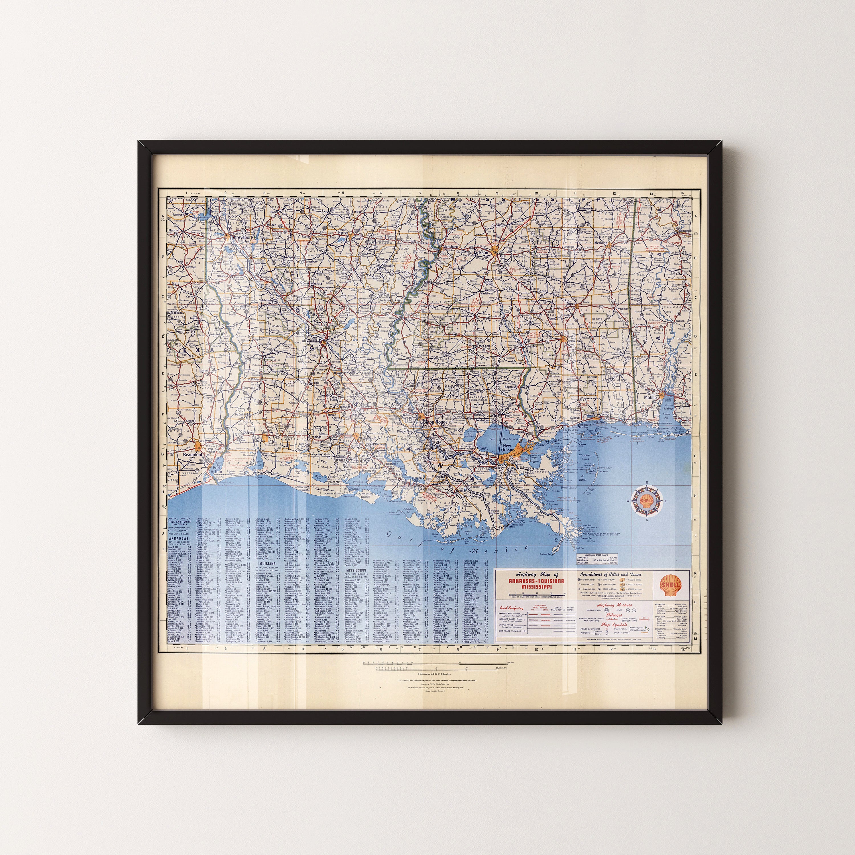 New Orleans Pop Art Map Print (square)