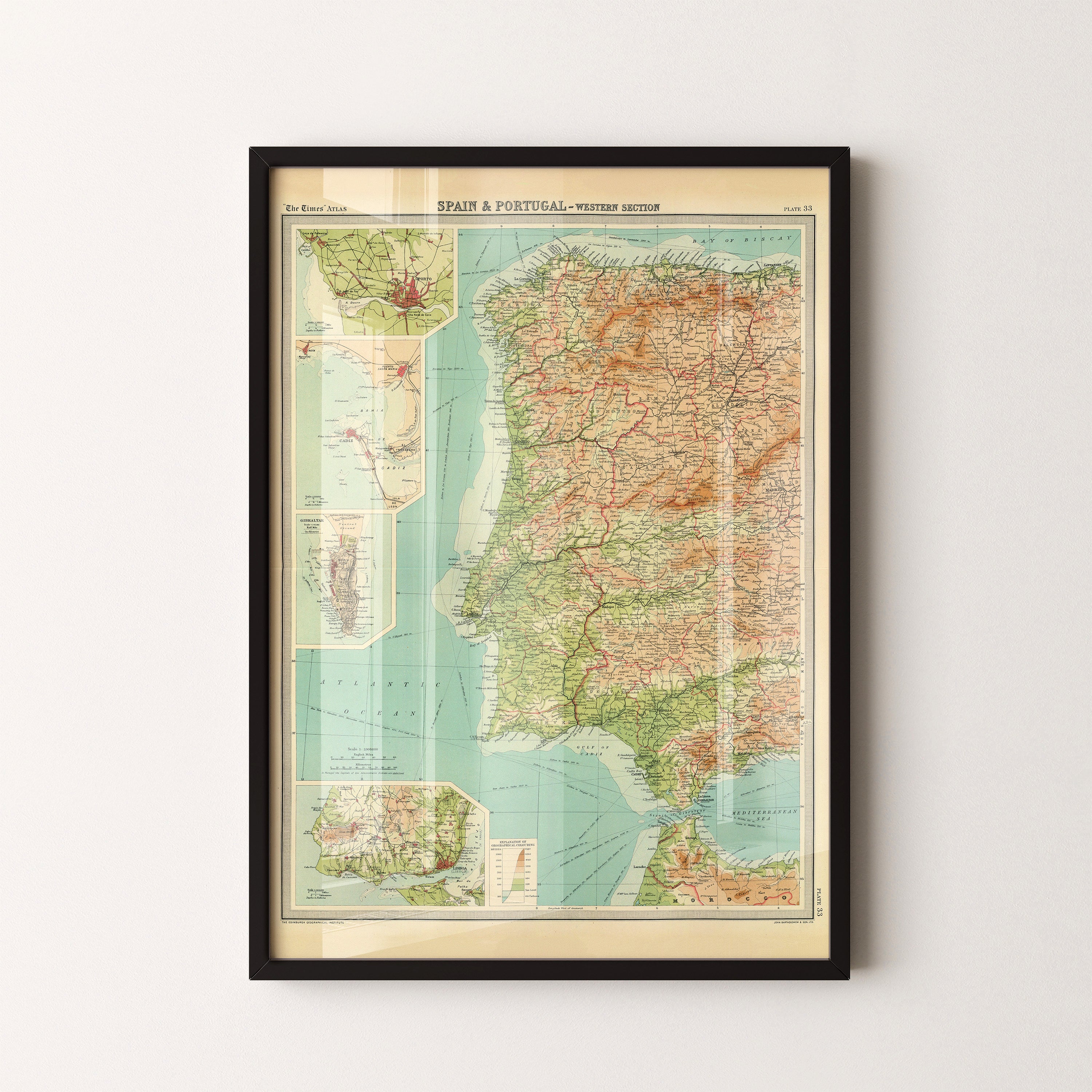 Portugal Pop Art Map Print (portrait)