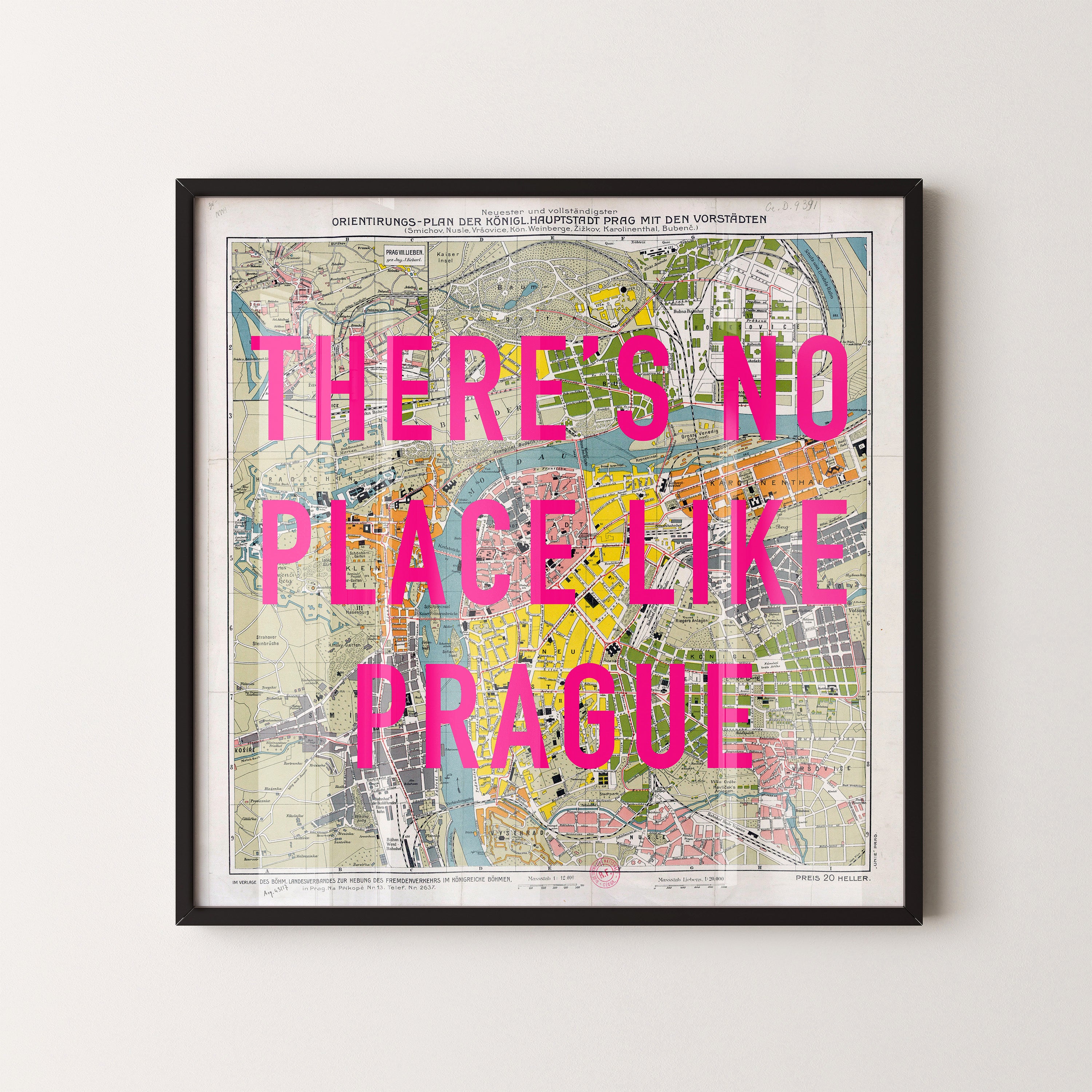 Prague Pop Art Map Print (square)