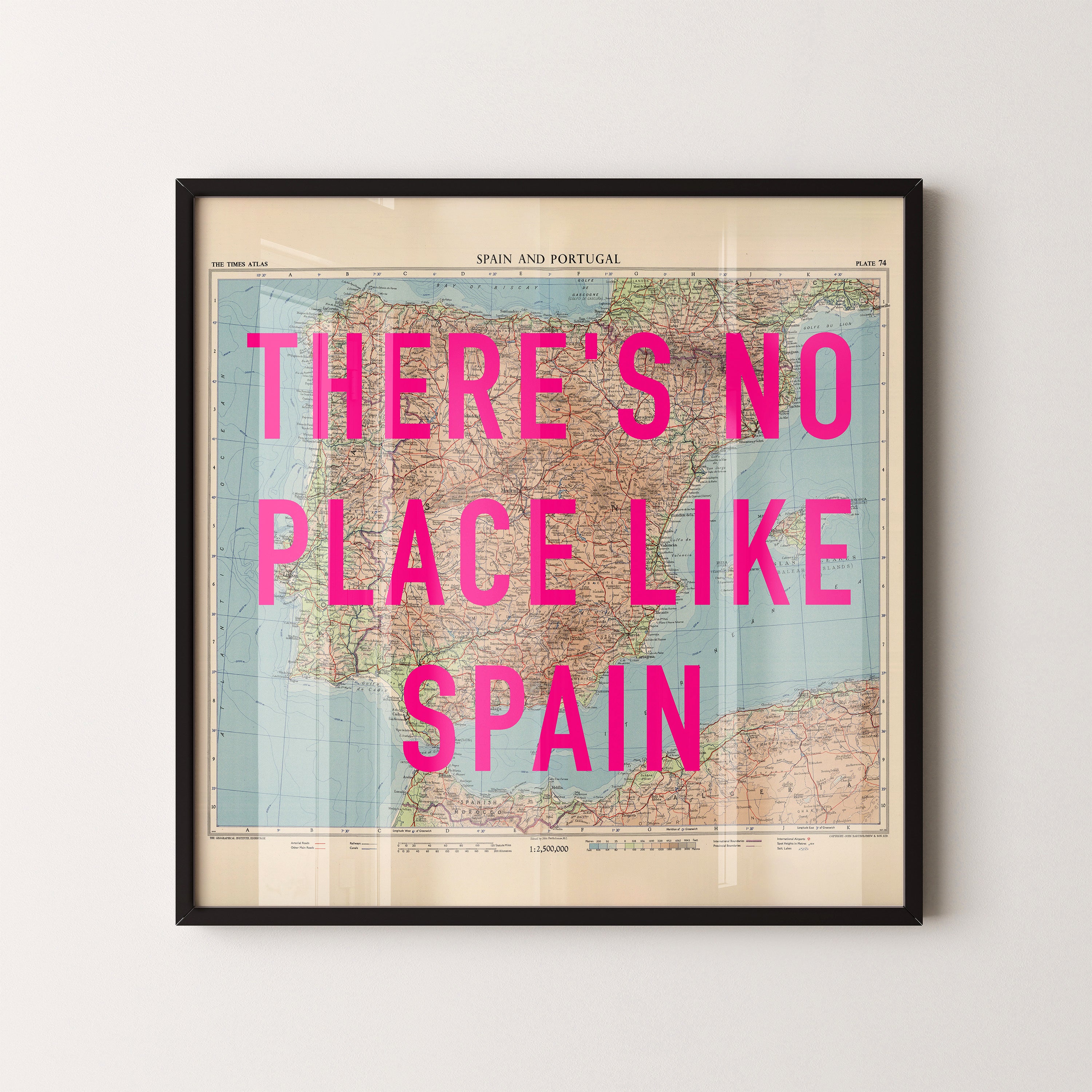 Spain Pop Art Map Print (square)