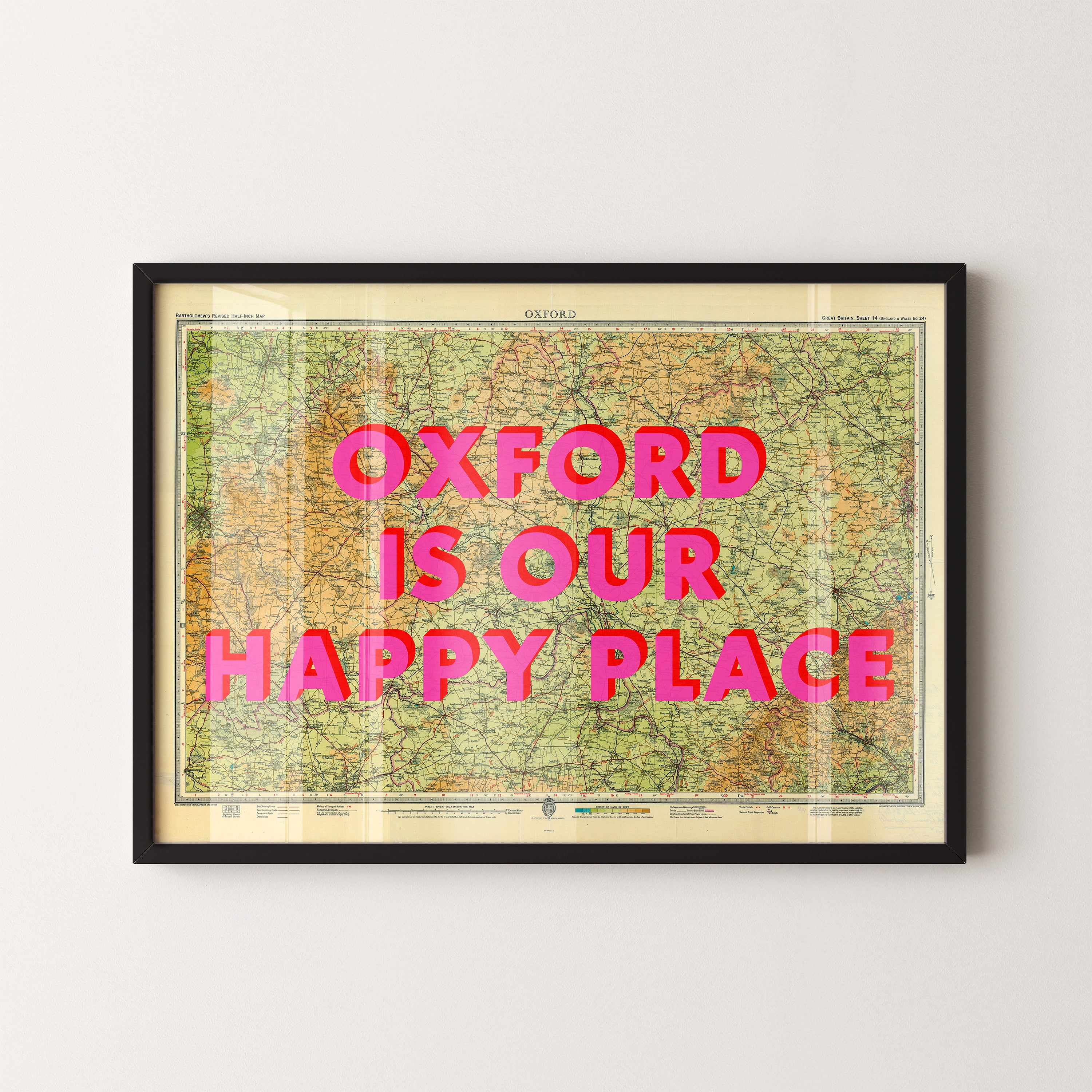 Oxford Pop Art Map Print (landscape)