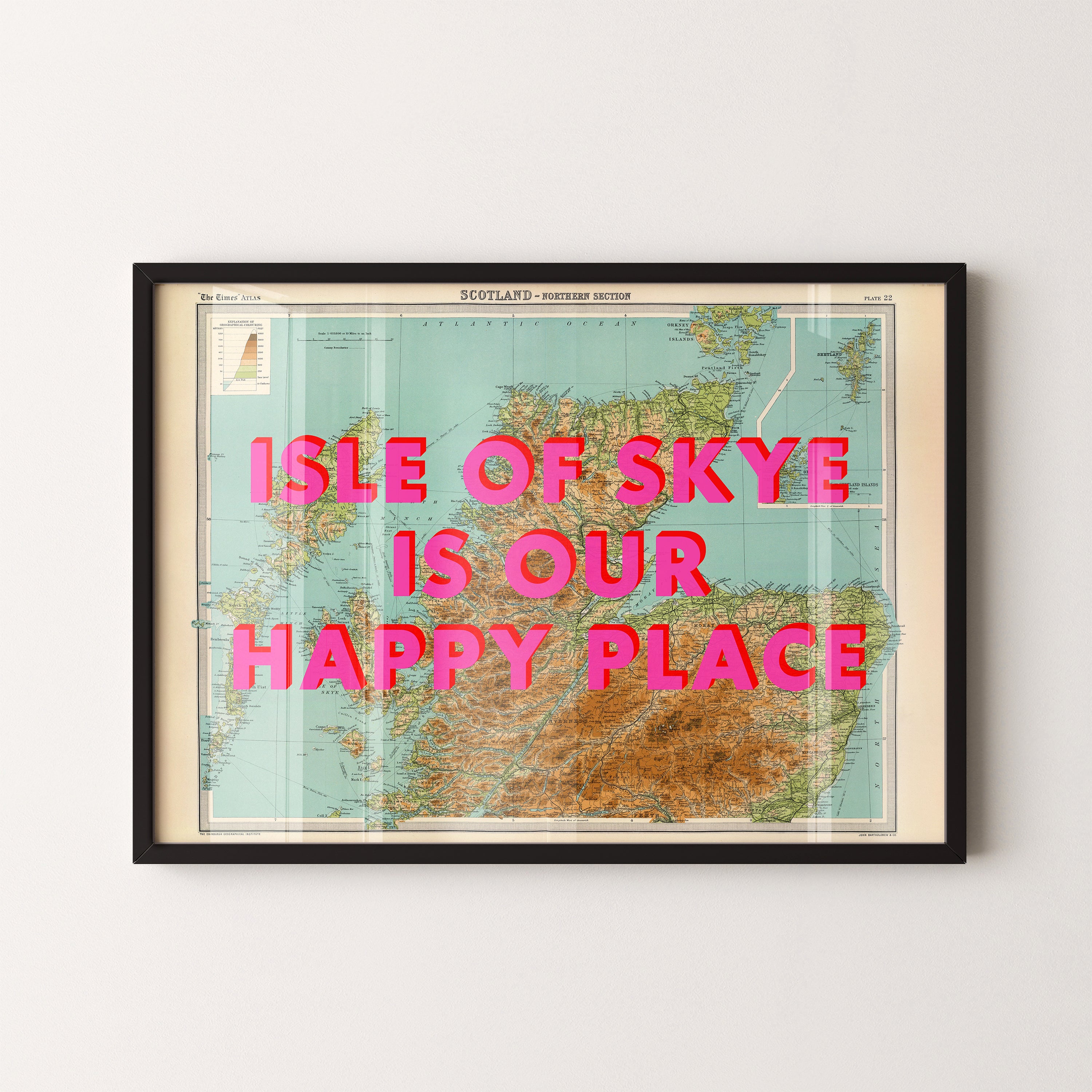 Isle of Skye Pop Art Map Print (landscape)