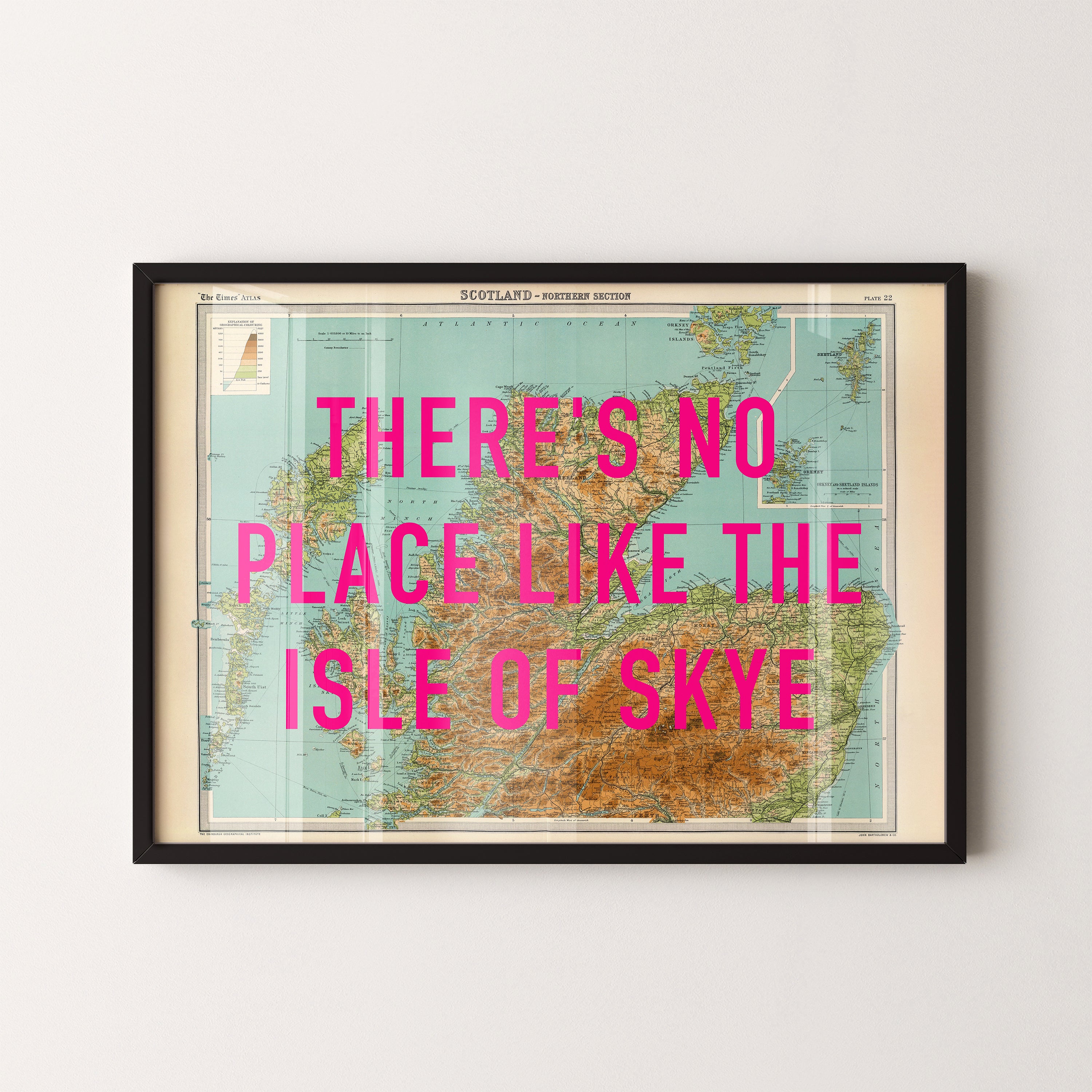 Isle of Skye Pop Art Map Print (landscape)