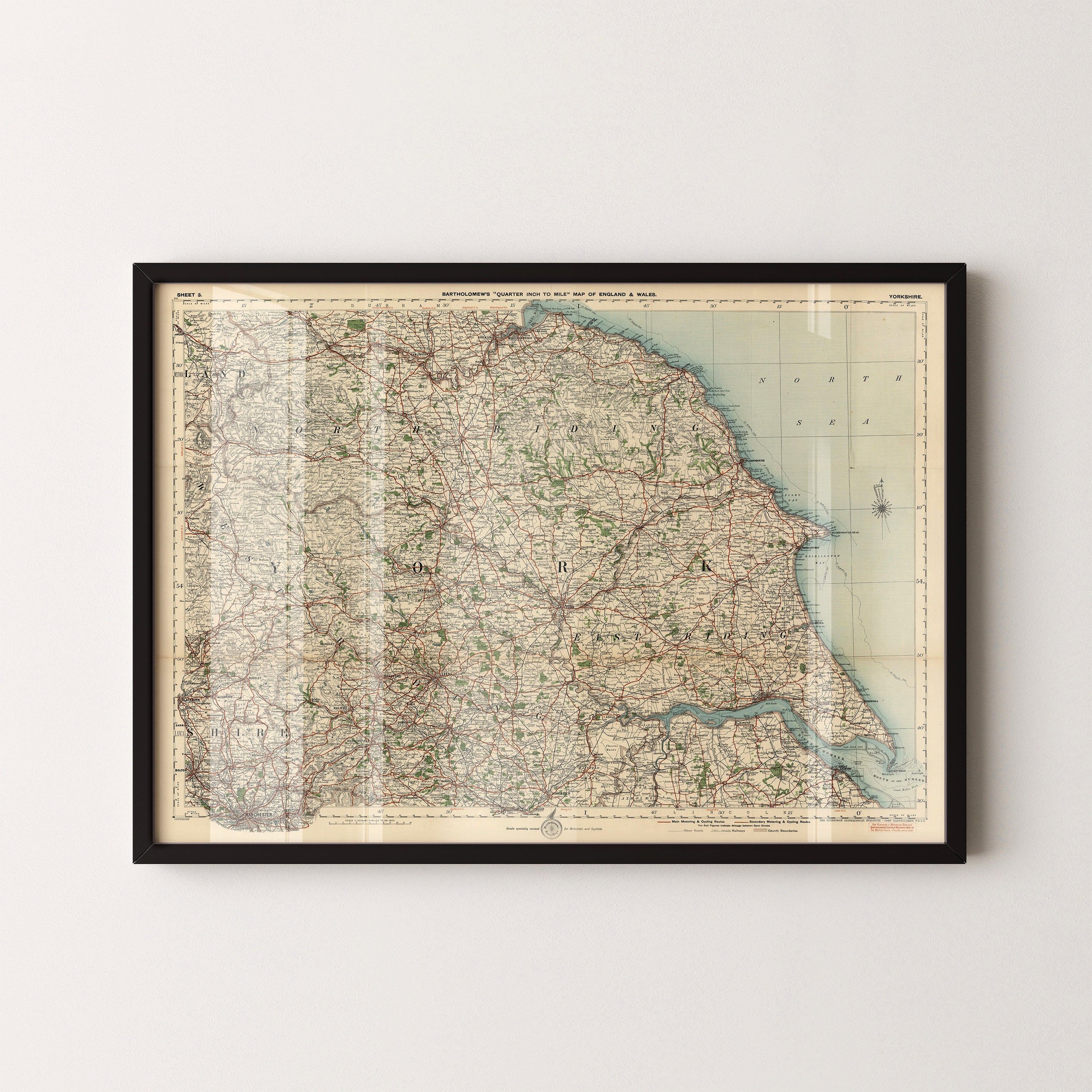 Yorkshire Pop Art Map Print (landscape)