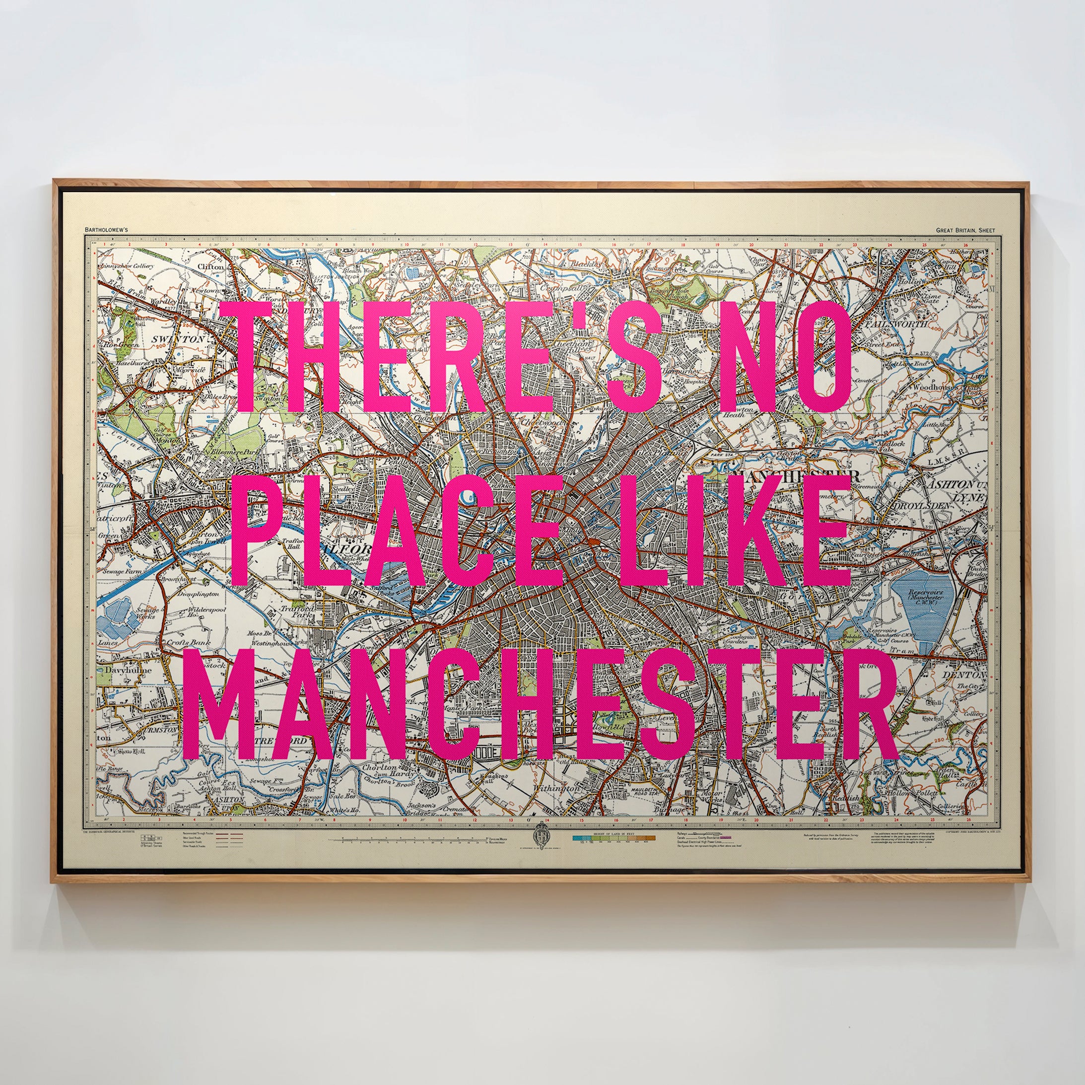 Manchester Pop Art Map Print (landscape)