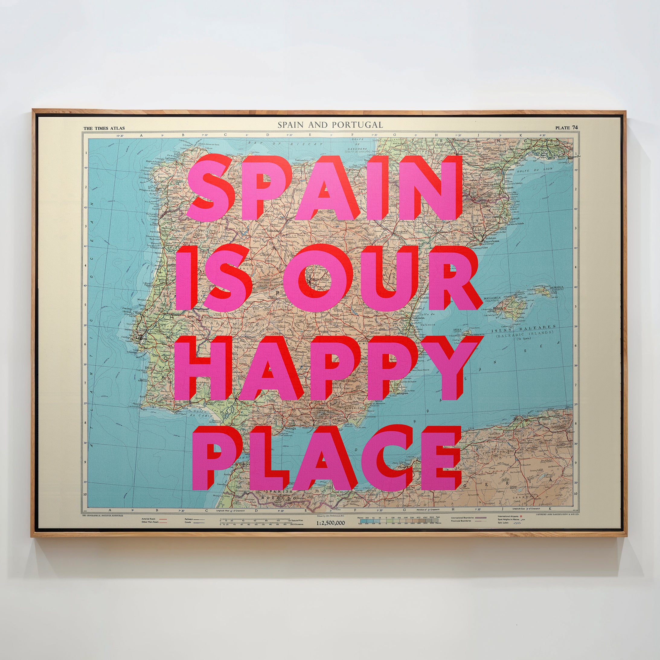 Spain Pop Art Map Print (landscape)