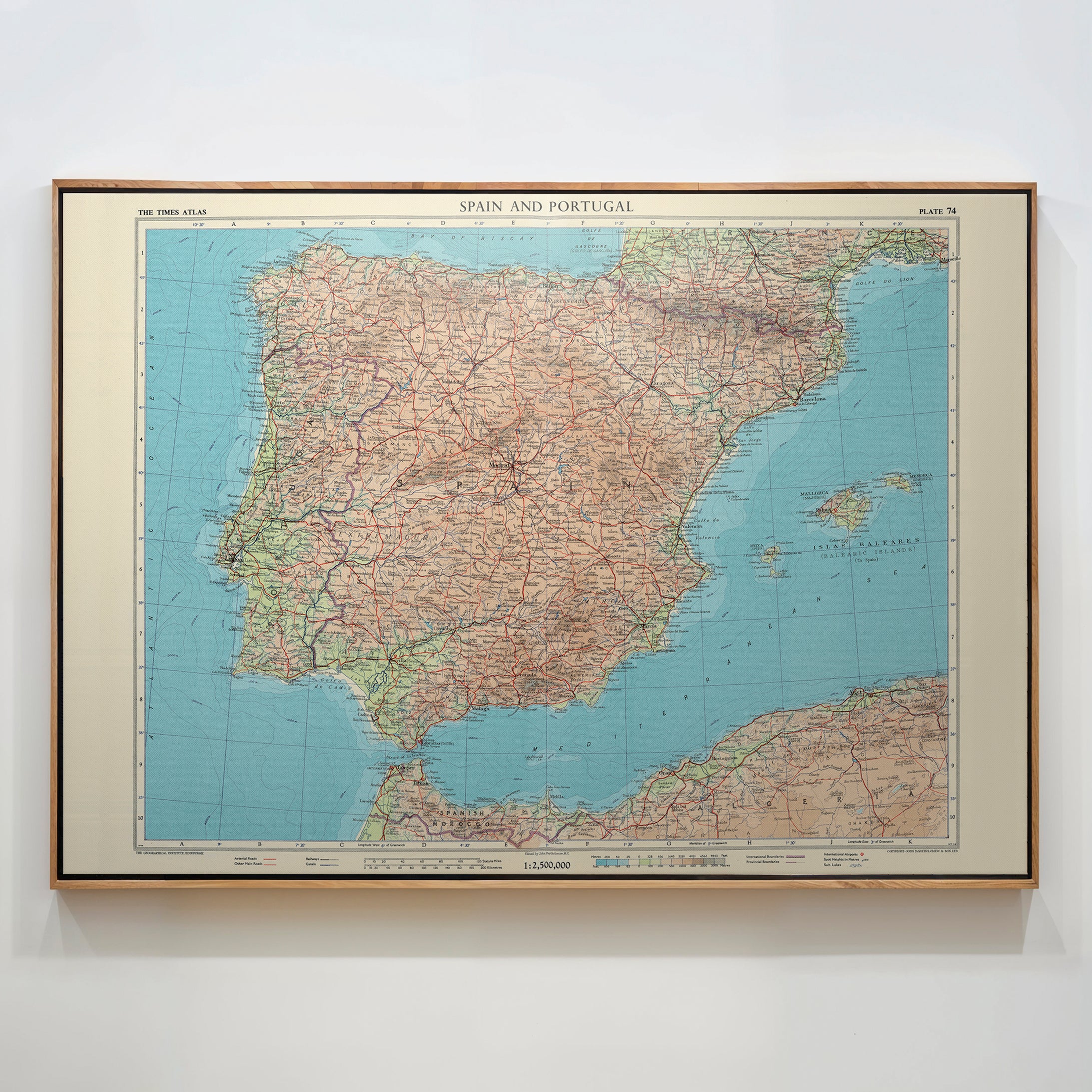 Spain Pop Art Map Print (landscape)