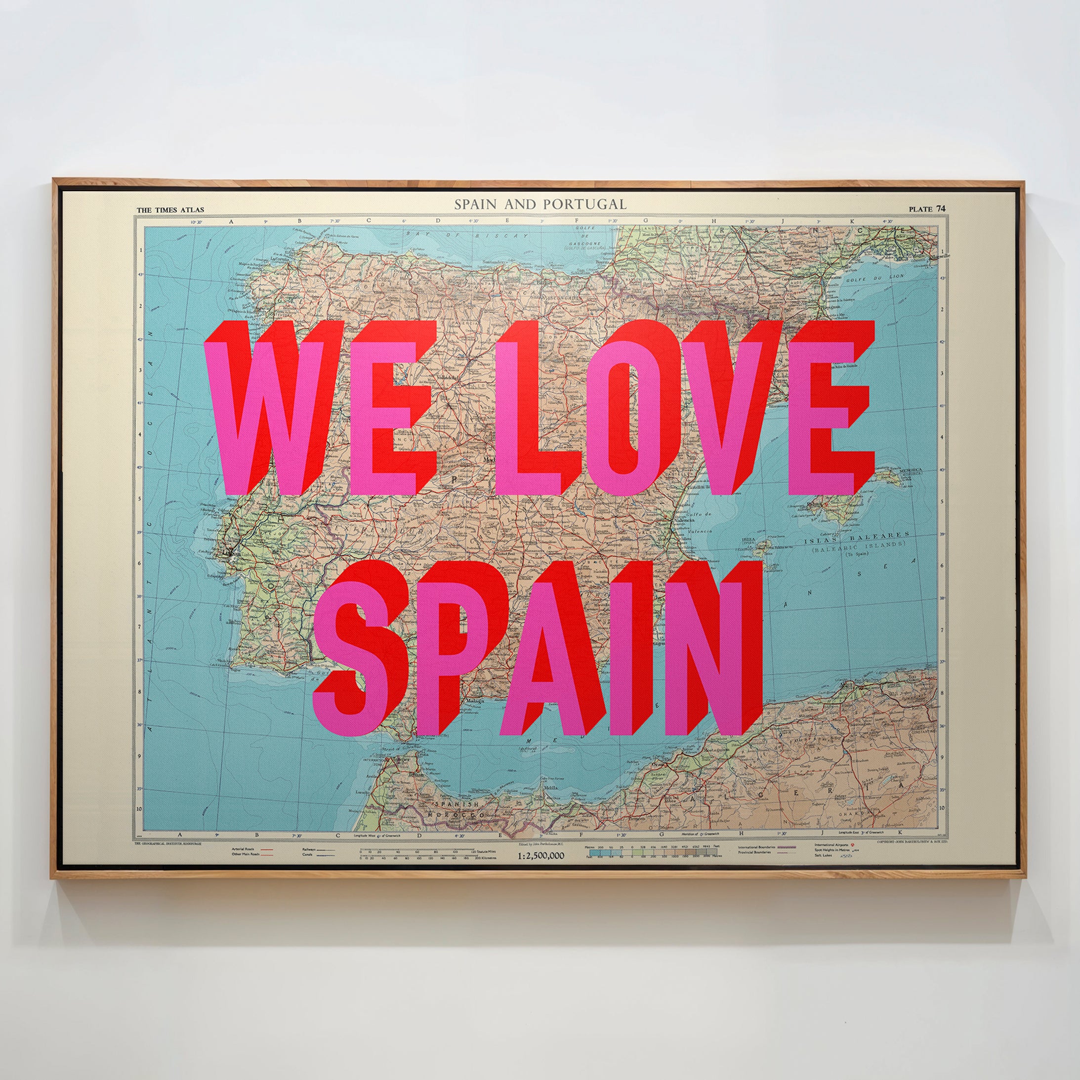 Spain Pop Art Map Print (landscape)