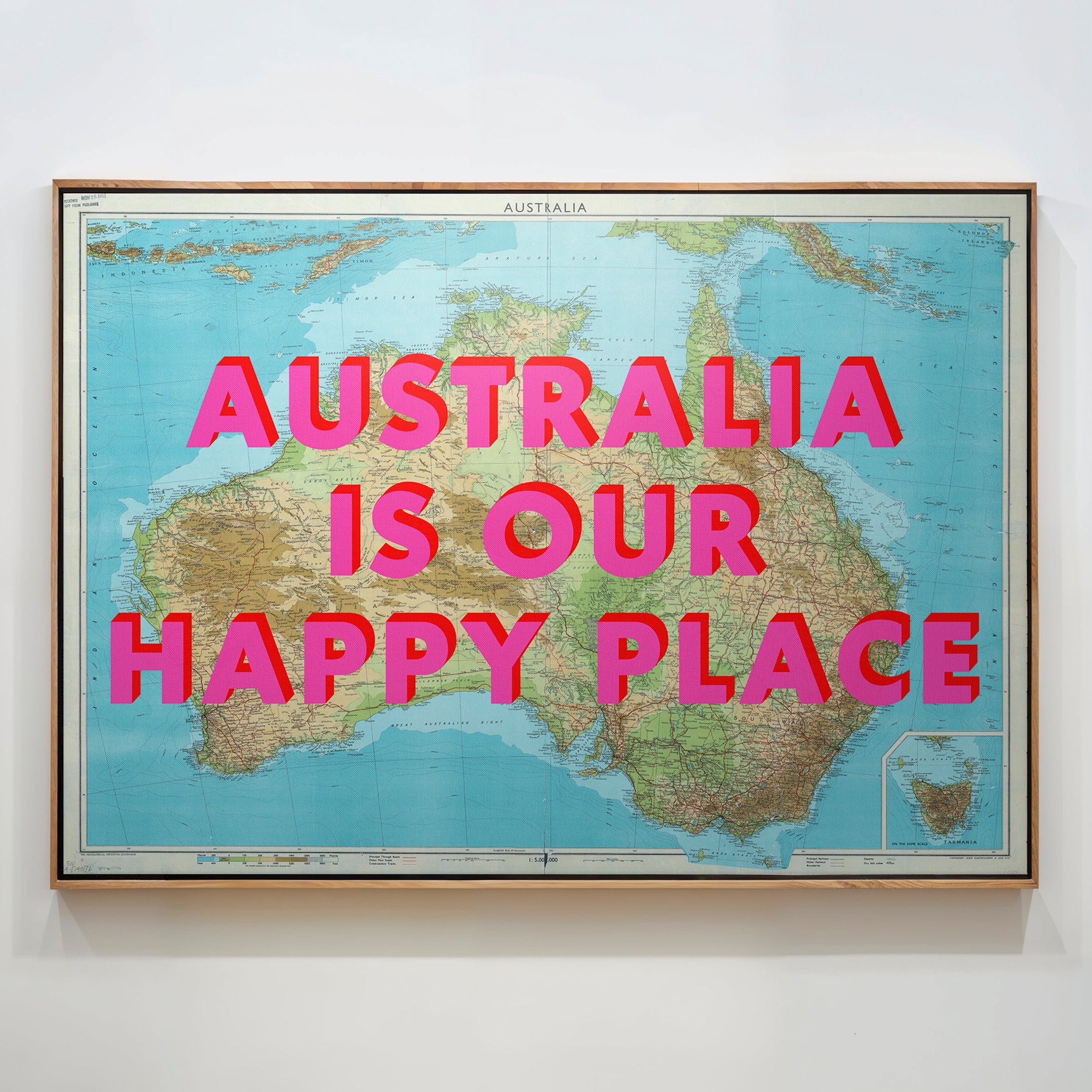 Australia Pop Art Map Print (landscape)