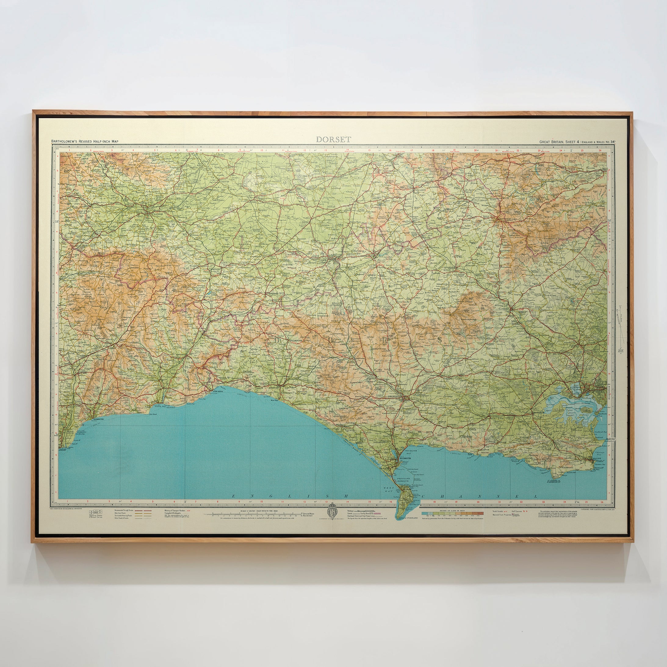 Dorset Pop Art Map Print (landscape)