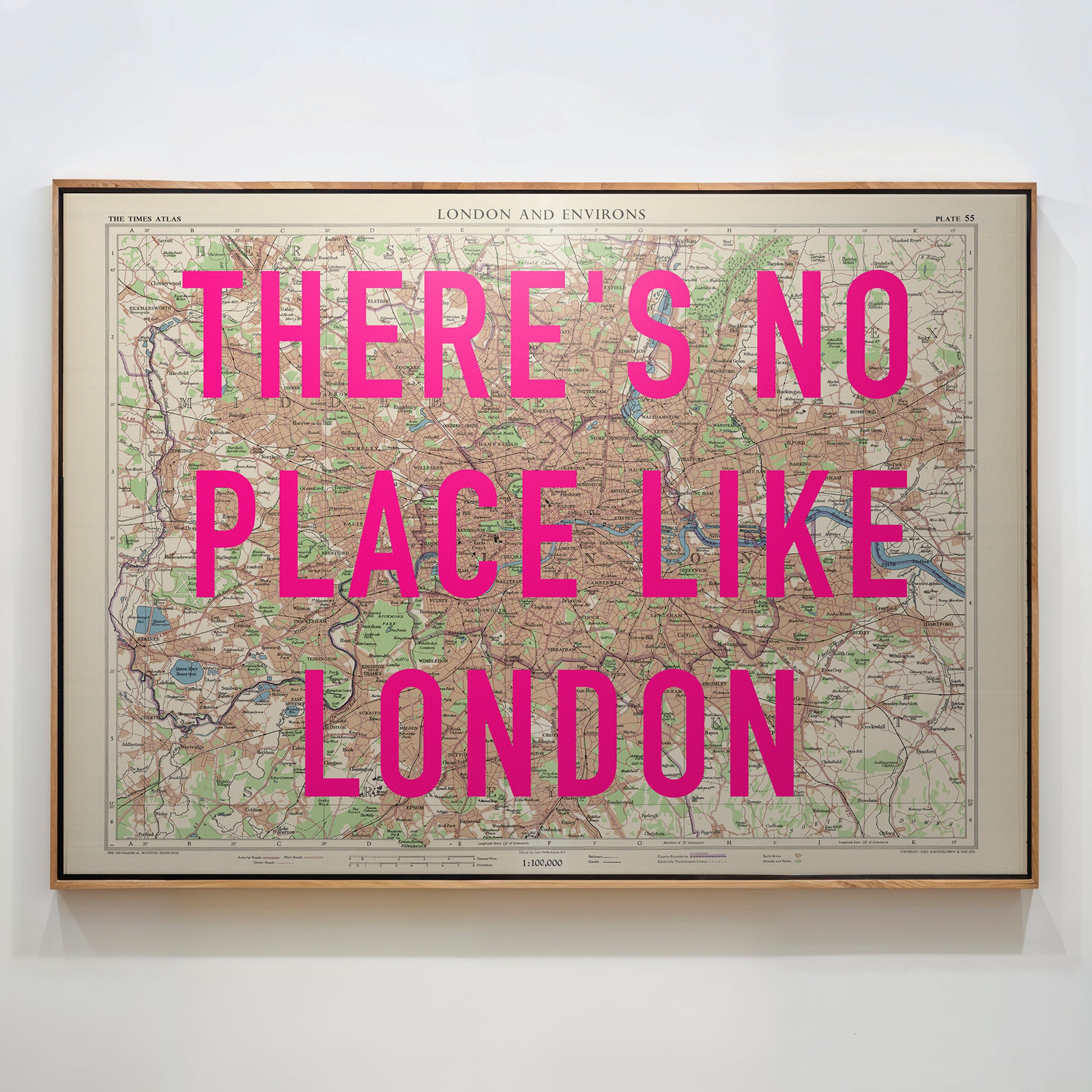 London Pop Art Map Print (landscape)