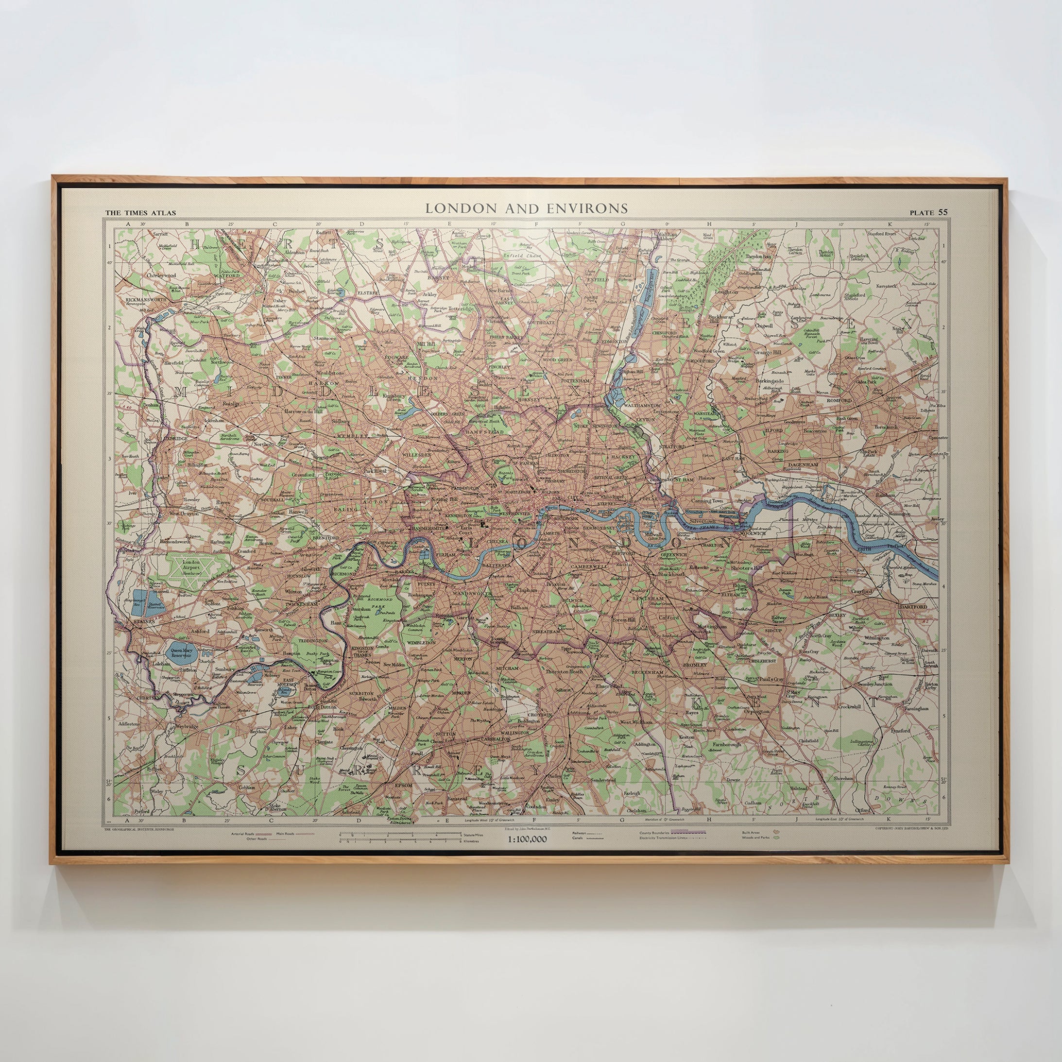 London Pop Art Map Print (landscape)