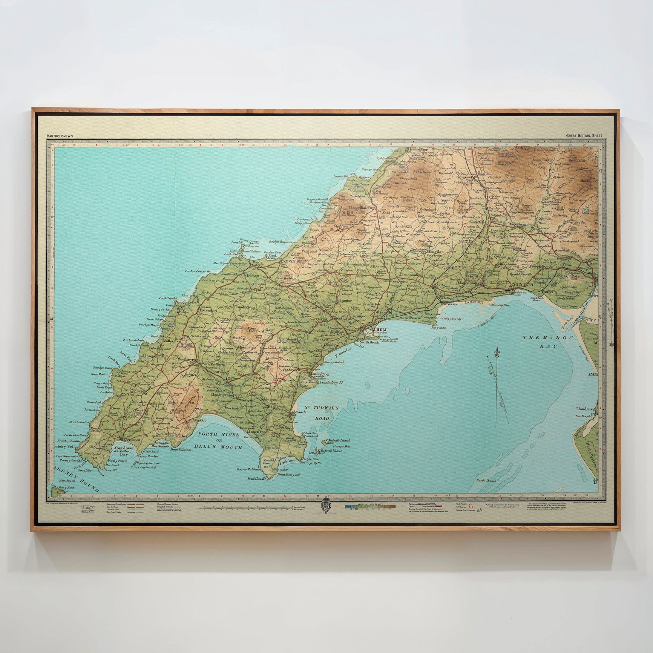 Llyn Peninsula Pop Art Map Print (landscape)