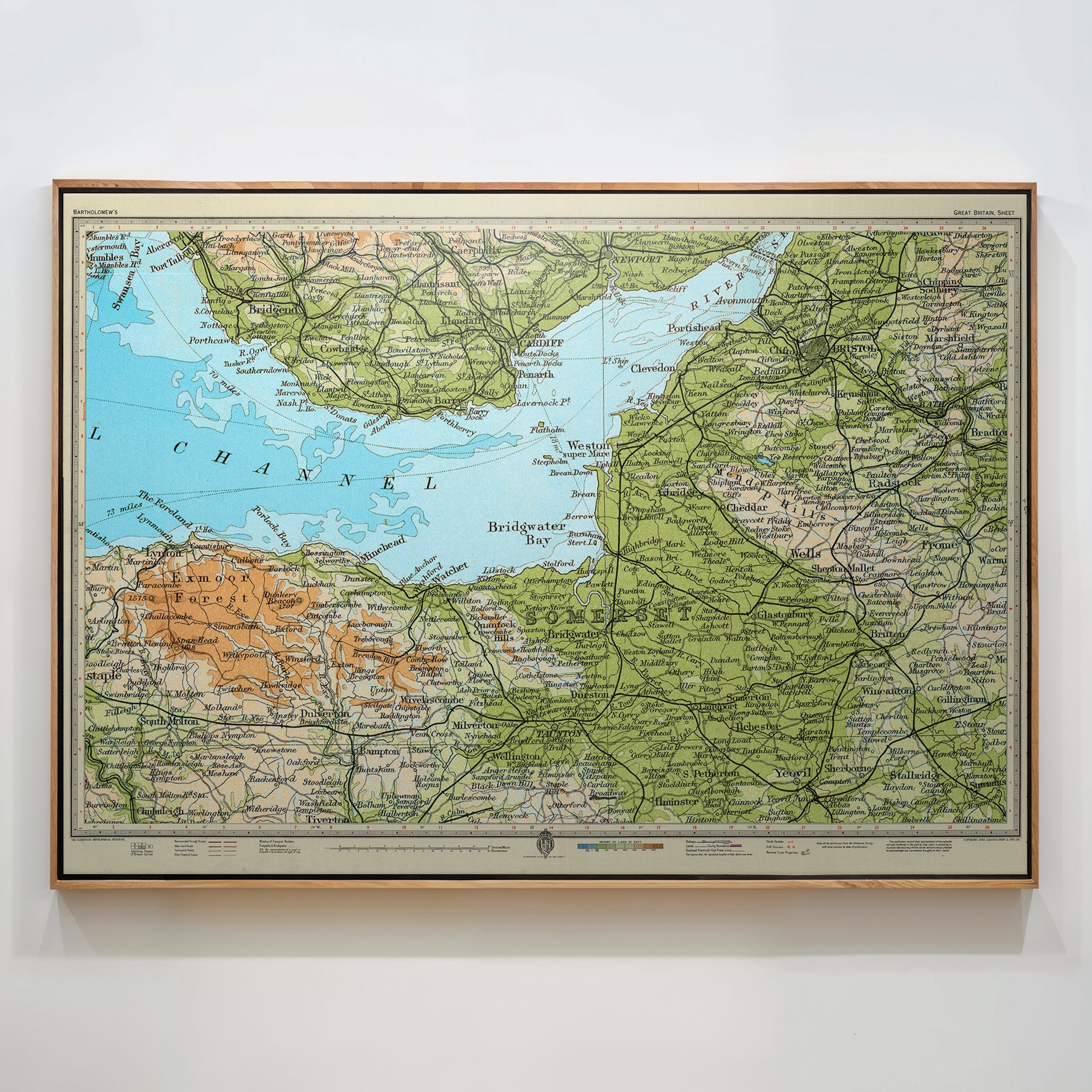 Somerset Pop Art Map Print (landscape)