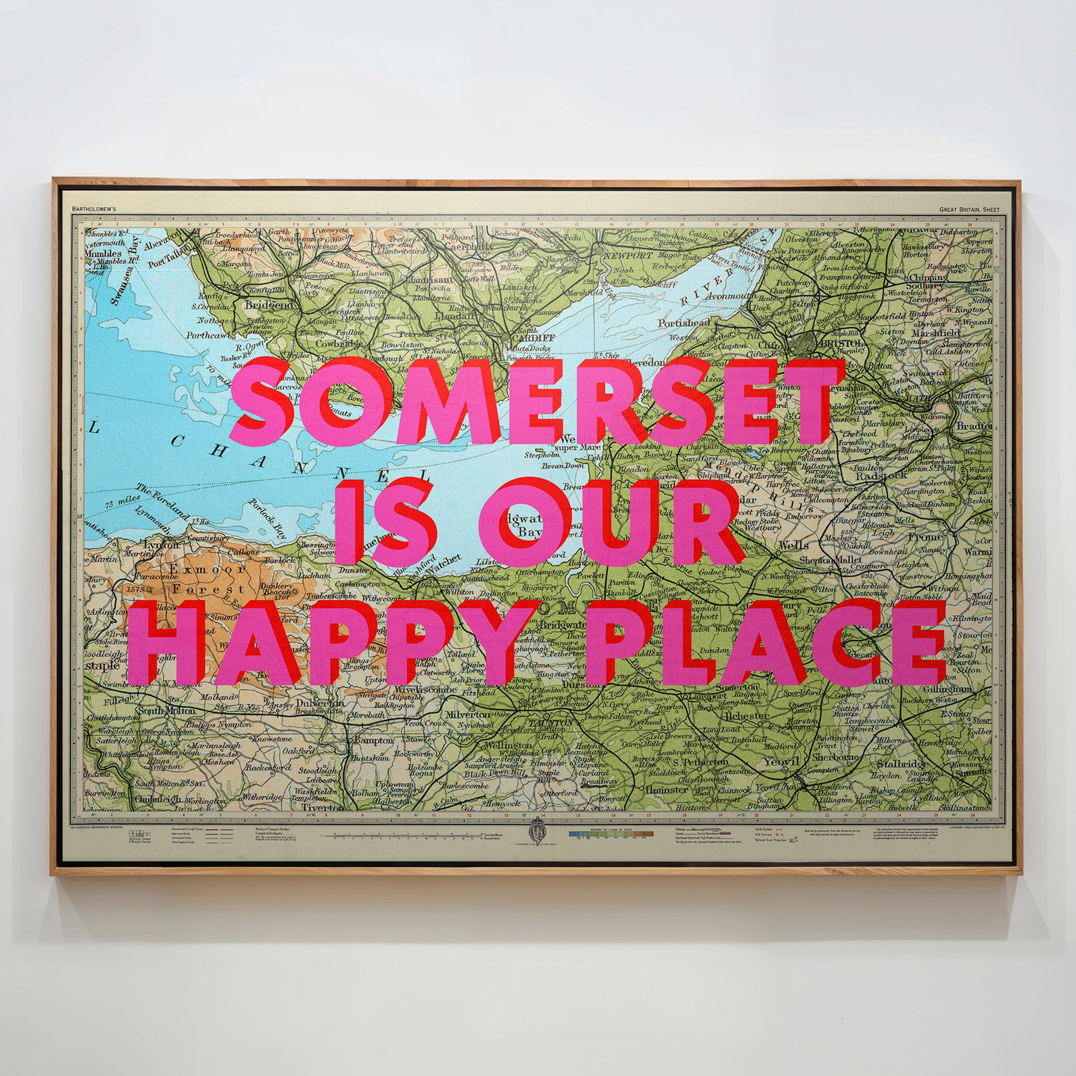 Somerset Pop Art Map Print (landscape)