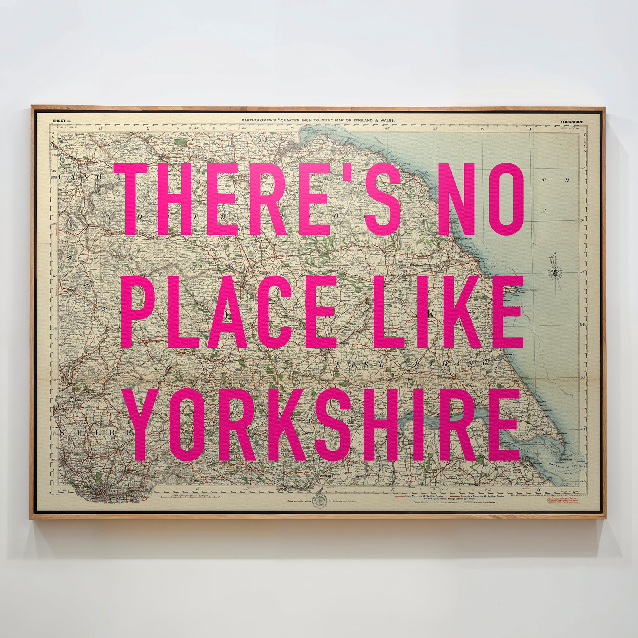 Yorkshire Pop Art Map Print (landscape)