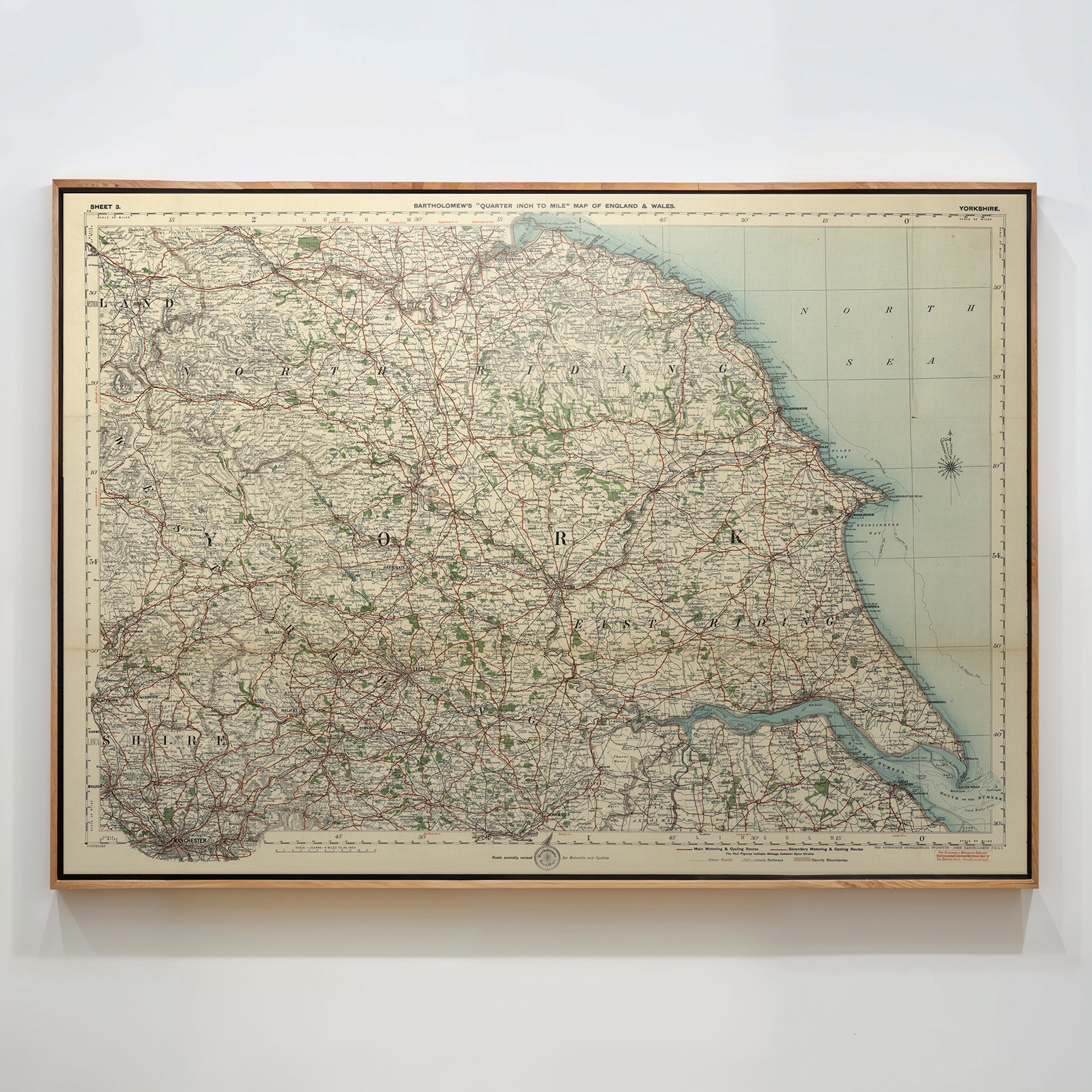 Yorkshire Pop Art Map Print (landscape)