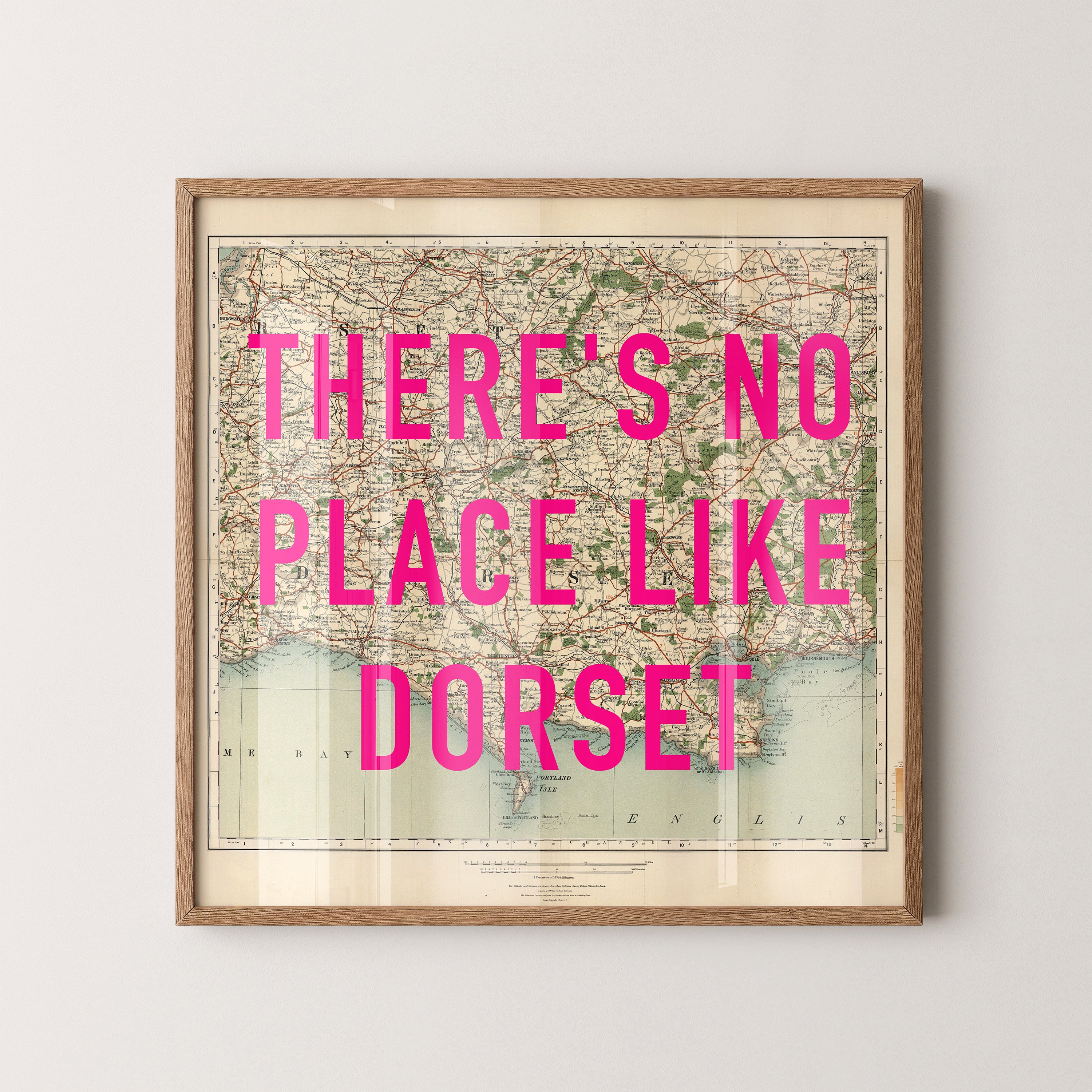 Dorset Pop Art Map Print (square)