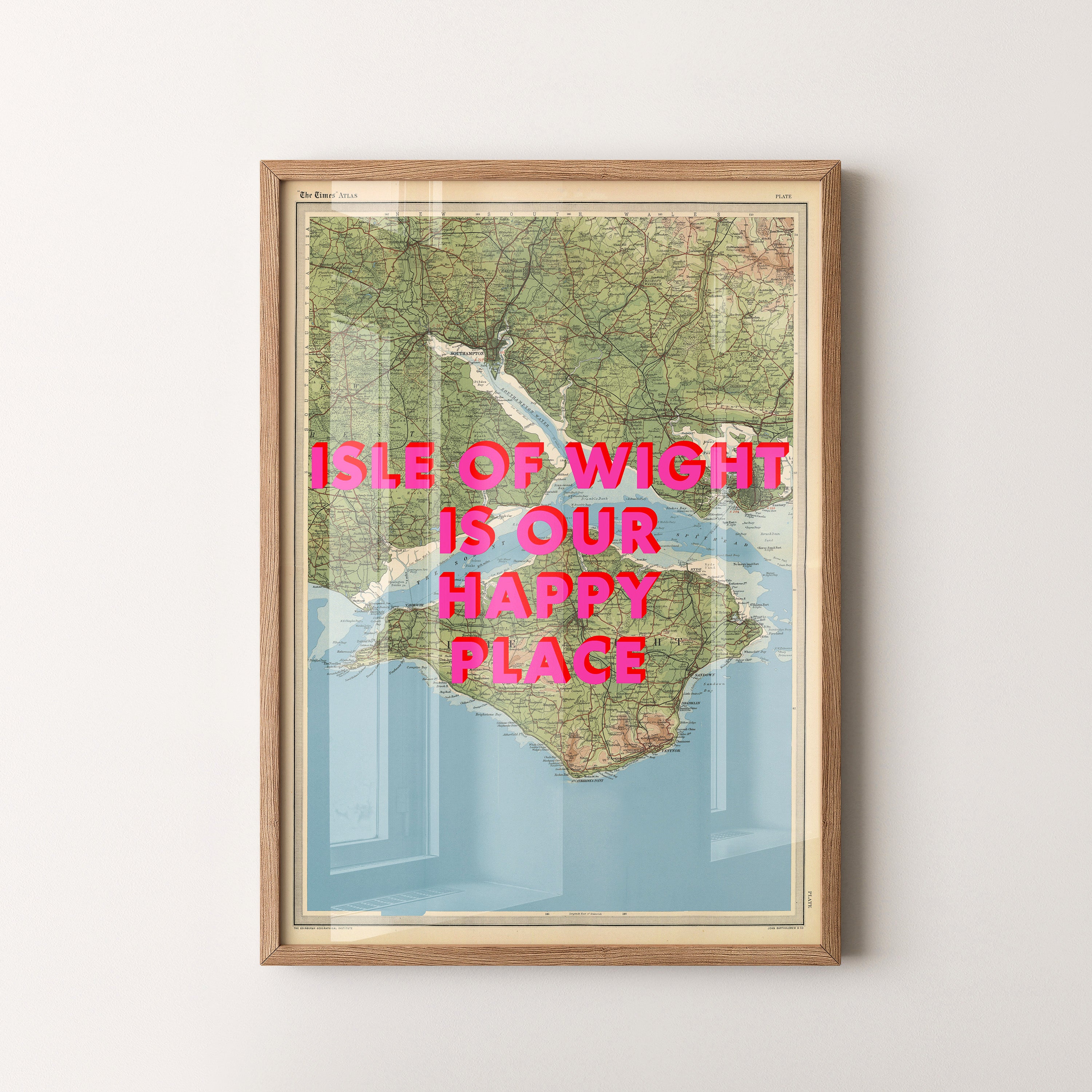 Isle Of Wight Pop Art Map Print (portrait)