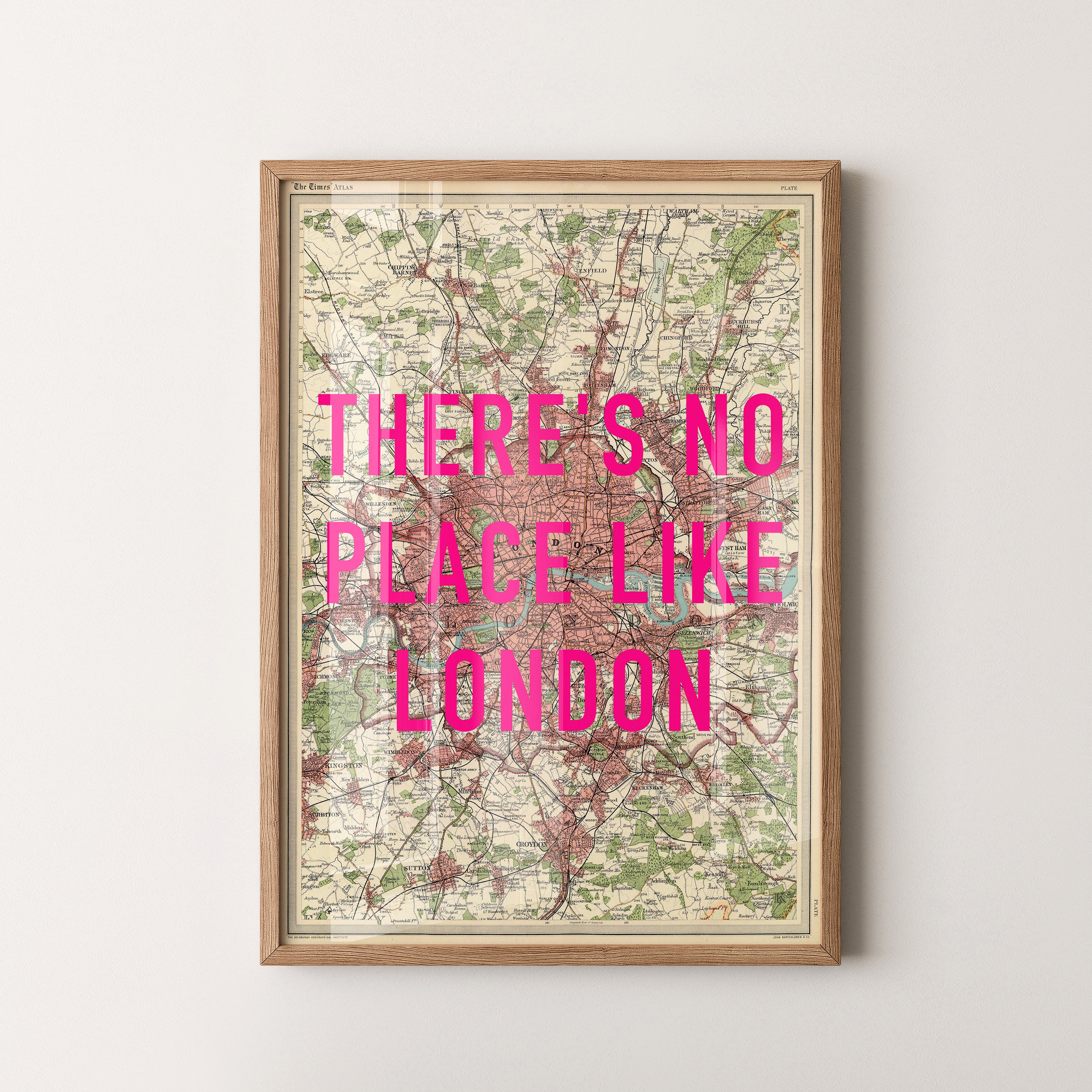 London Pop Art Map Print (portrait)