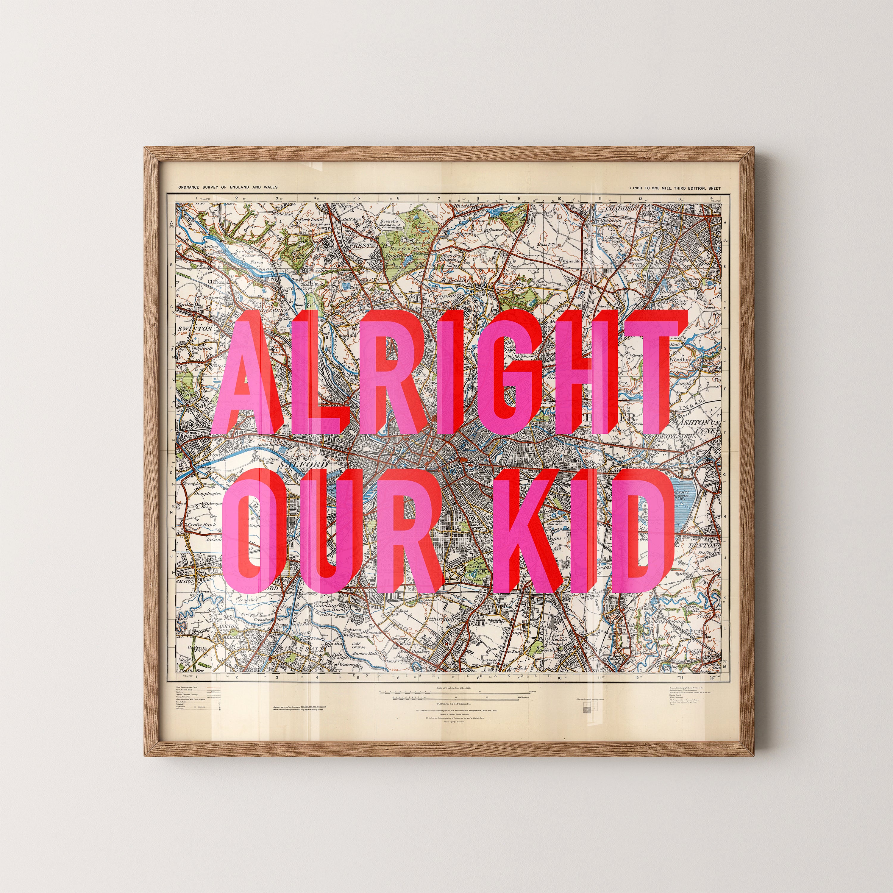 Manchester Pop Art Map Print (square)