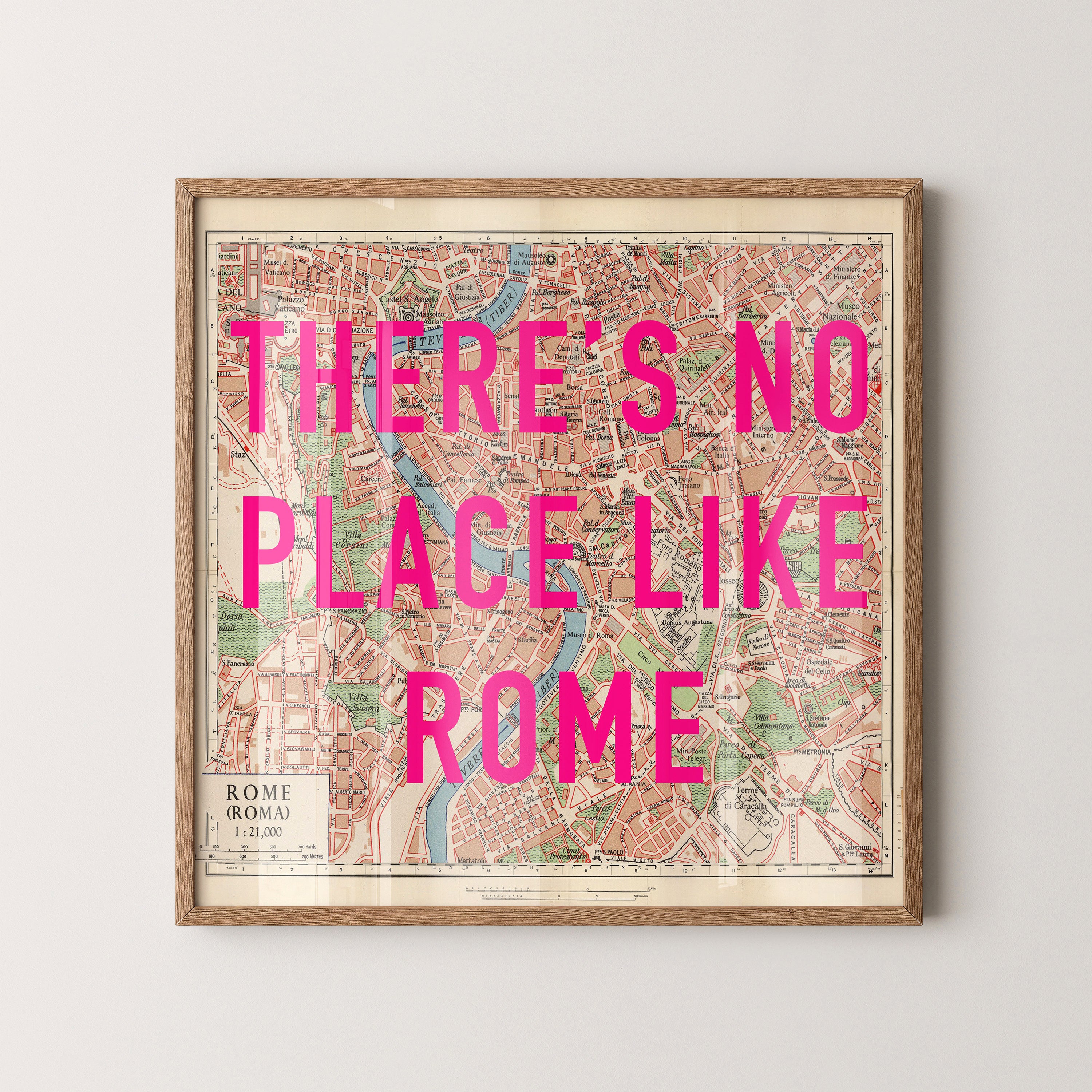 Rome Pop Art Map Print (square)