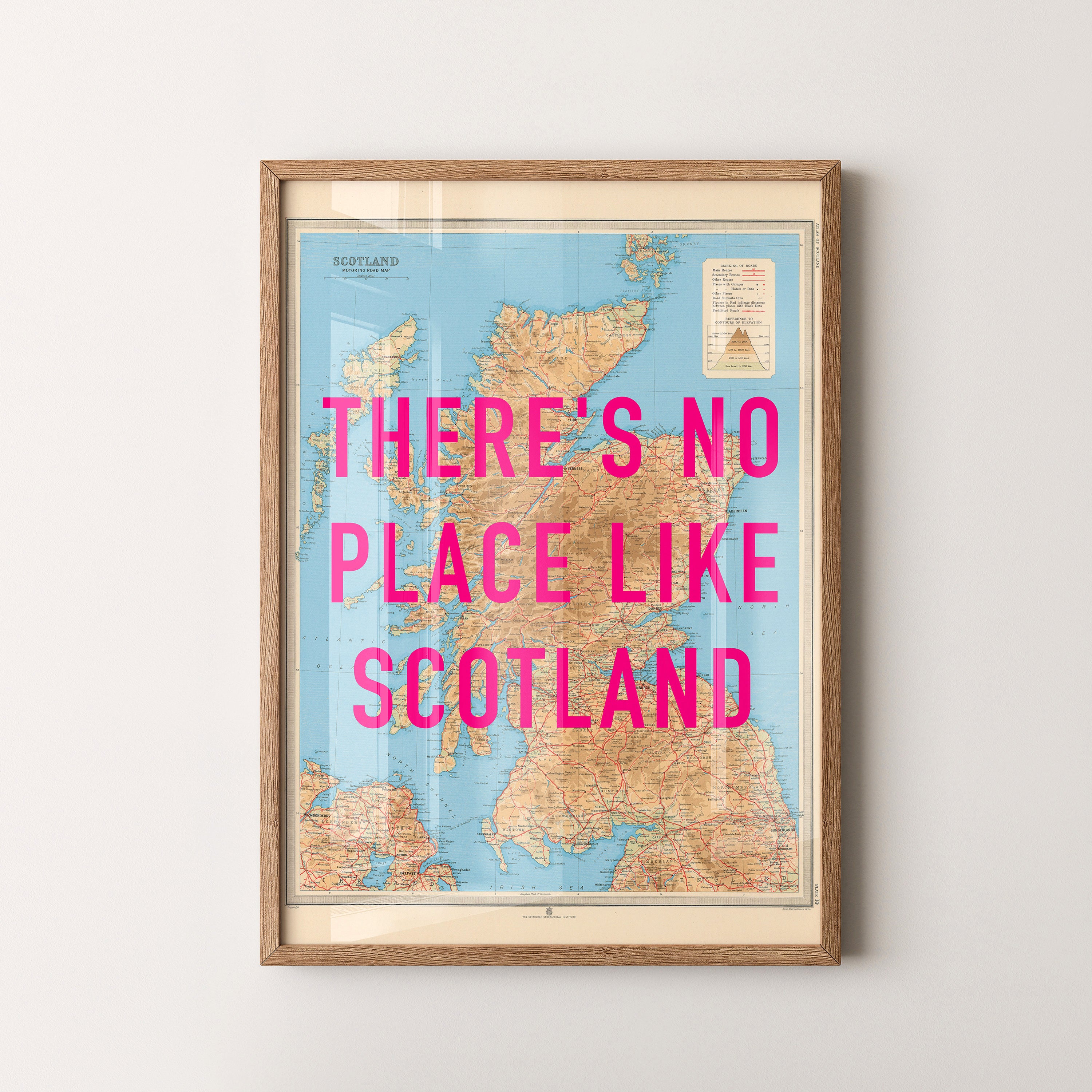 Scotland Pop Art Map Print (portrait)