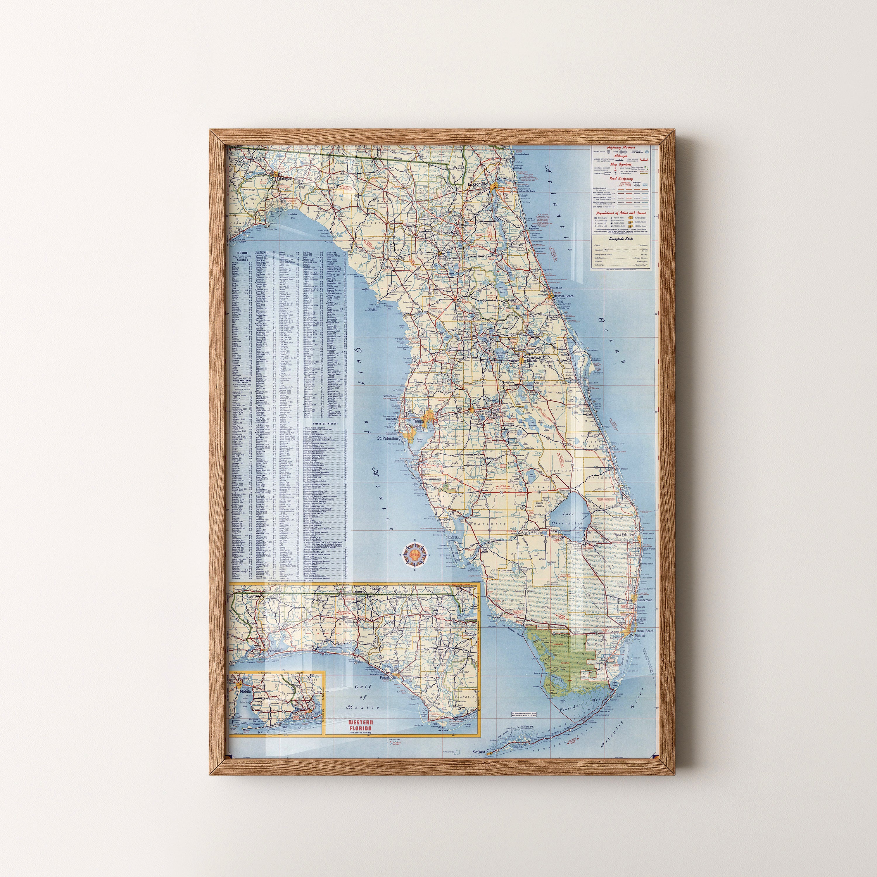 Florida Pop Art Map Print (portrait)
