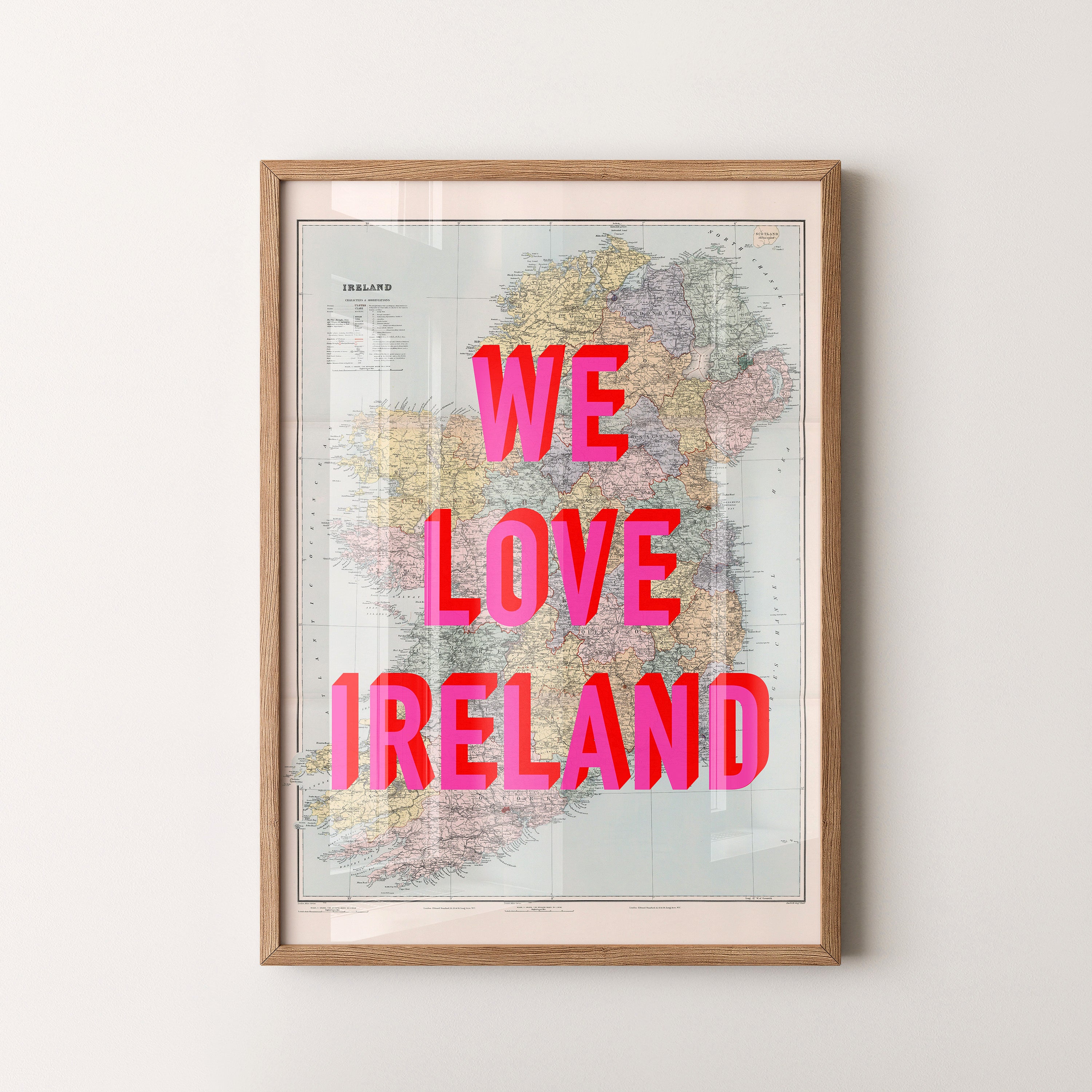 Ireland Pop Art Map Print (portrait)