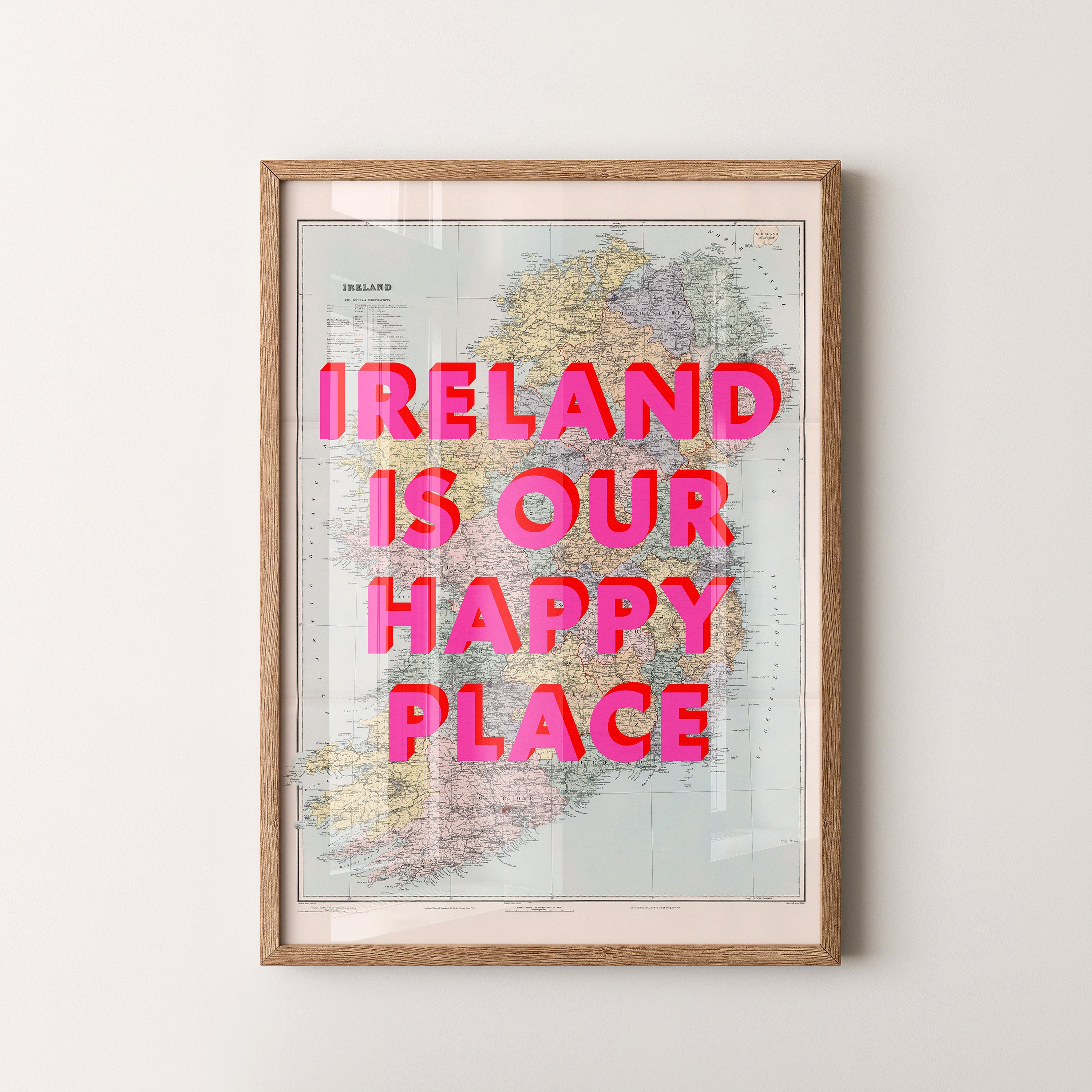 Ireland Pop Art Map Print (portrait)