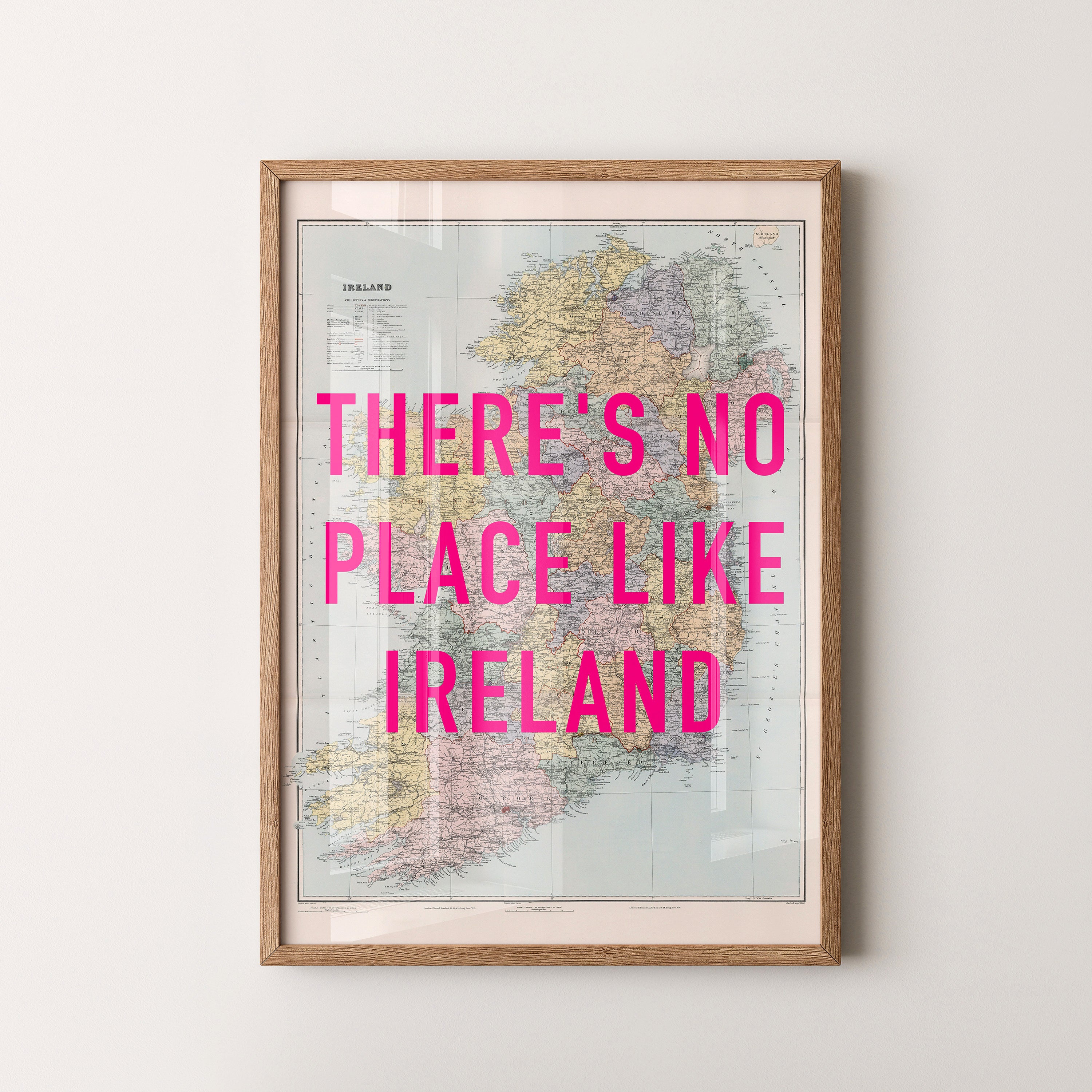 Ireland Pop Art Map Print (portrait)