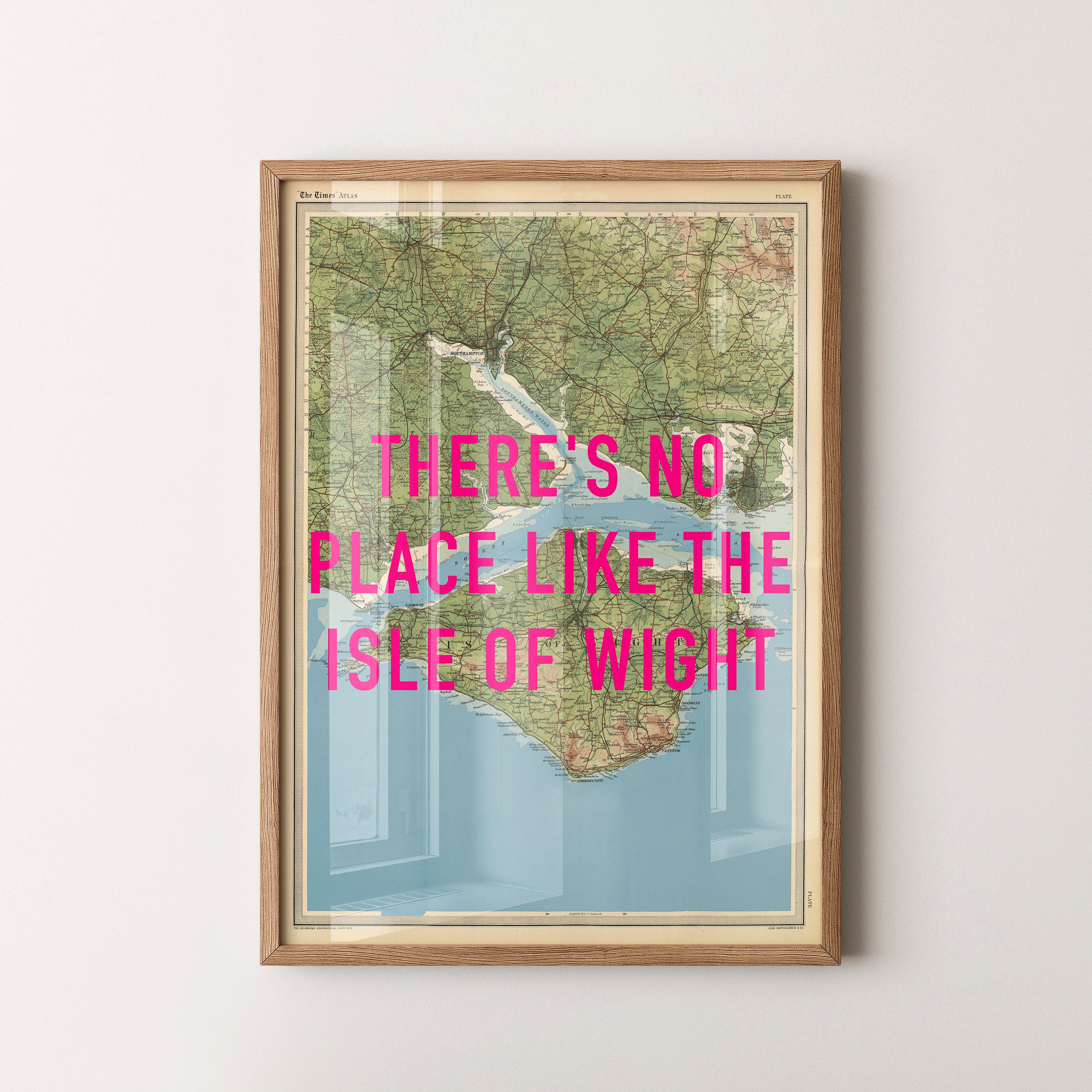 Isle Of Wight Pop Art Map Print (portrait)