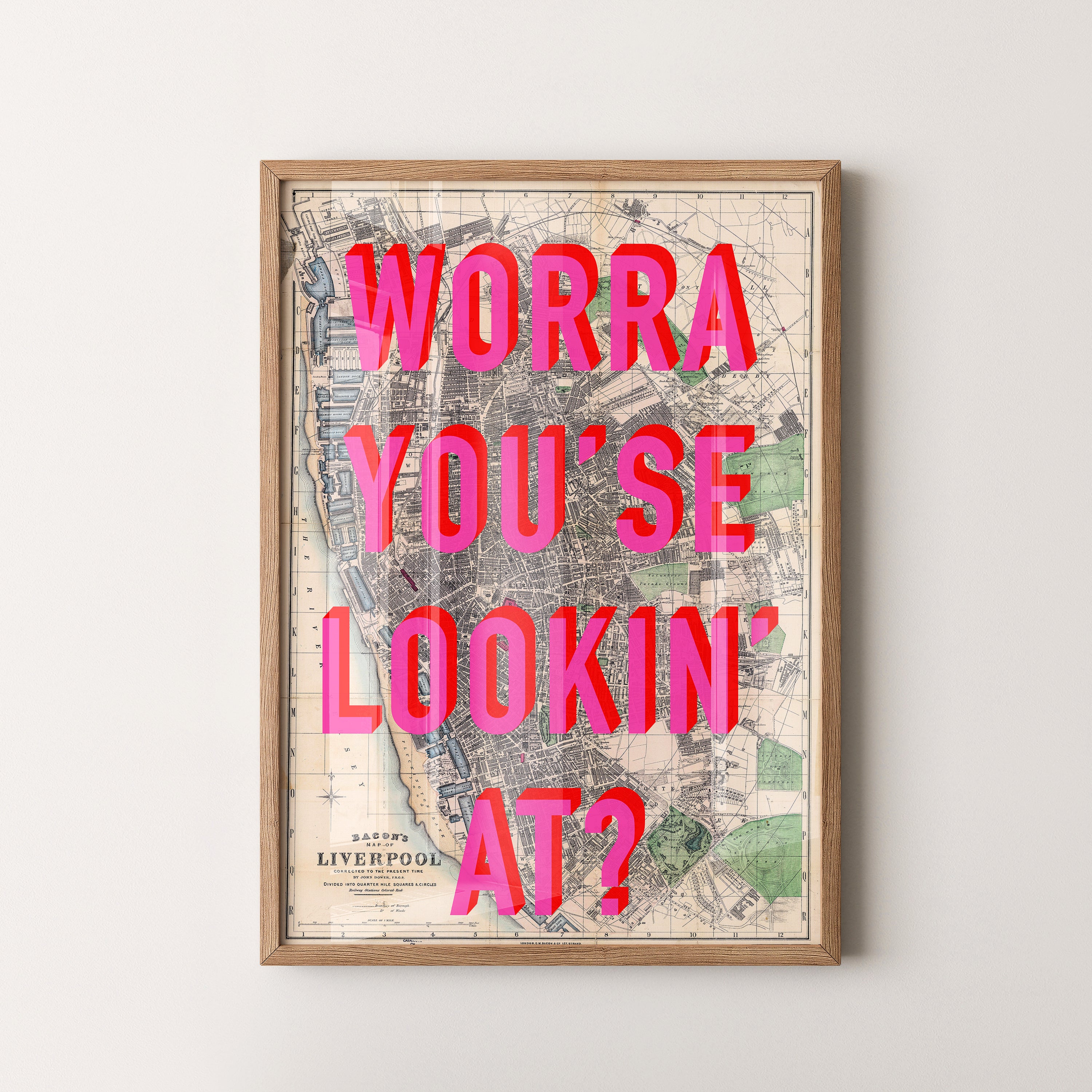 Liverpool Pop Art Map Print (portrait)