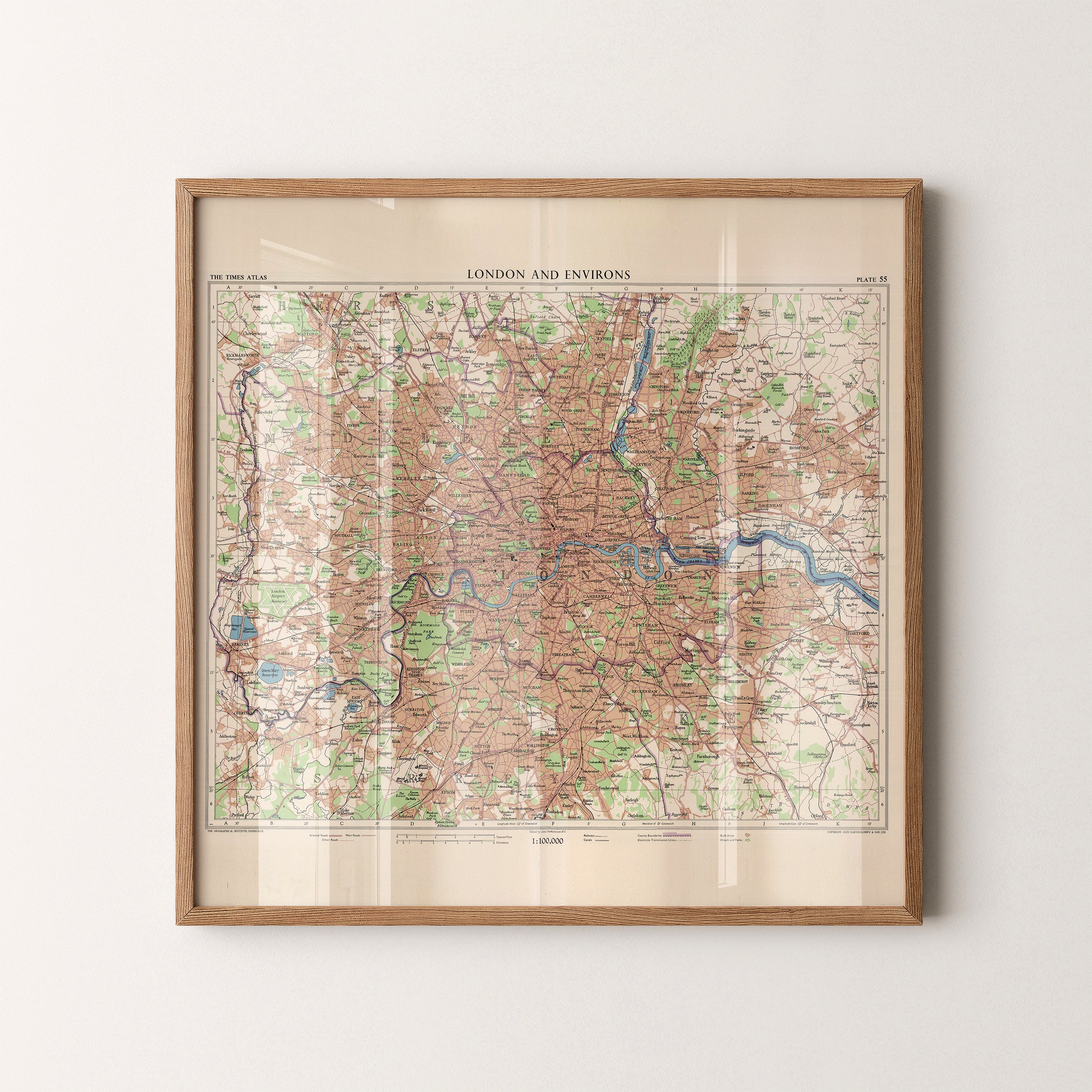London Pop Art Map Print (square)