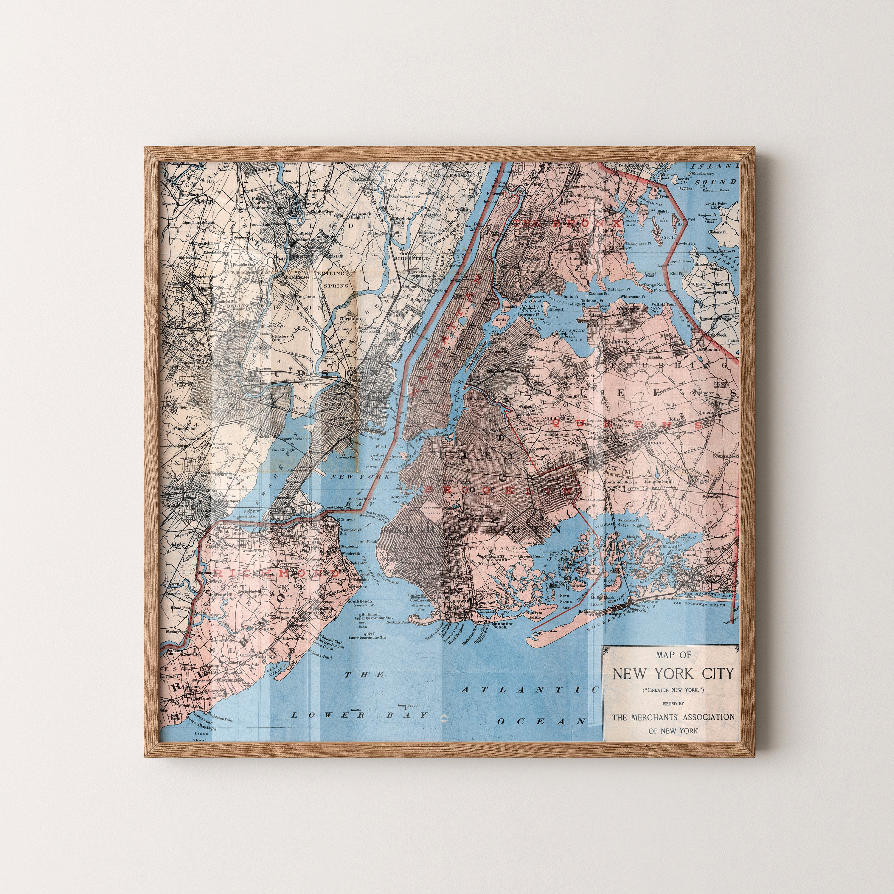 New York Pop Art Map Print (square)