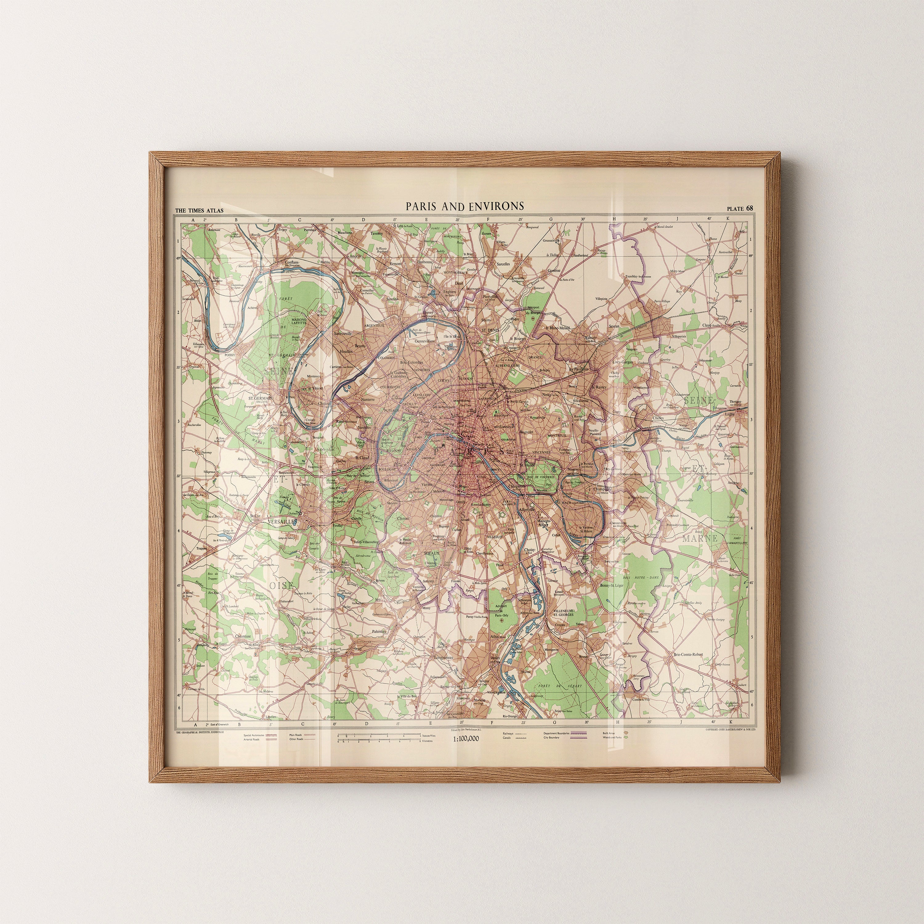Paris Pop Art Map Print (square)